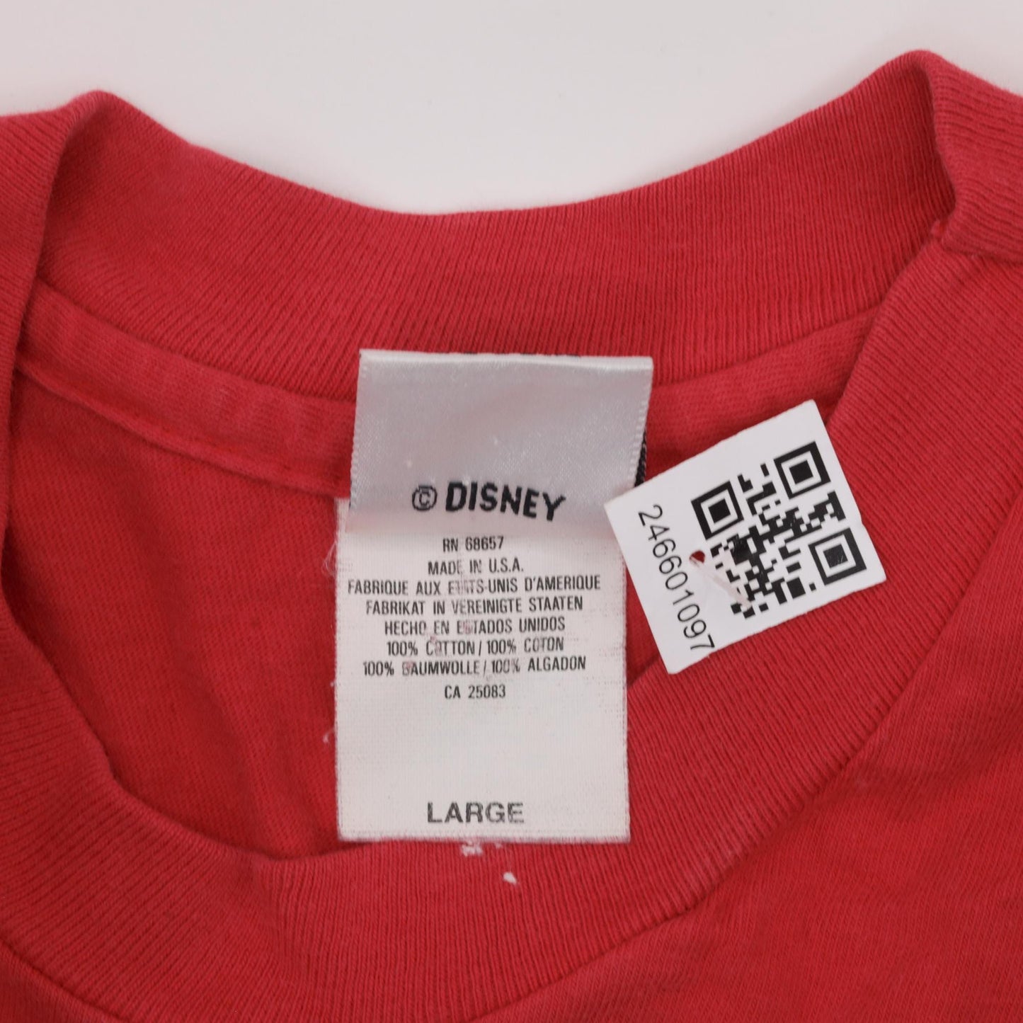 90s Disney Store 101 Dalmatians Red Graphic T-Shirt Pocket Tee Medium