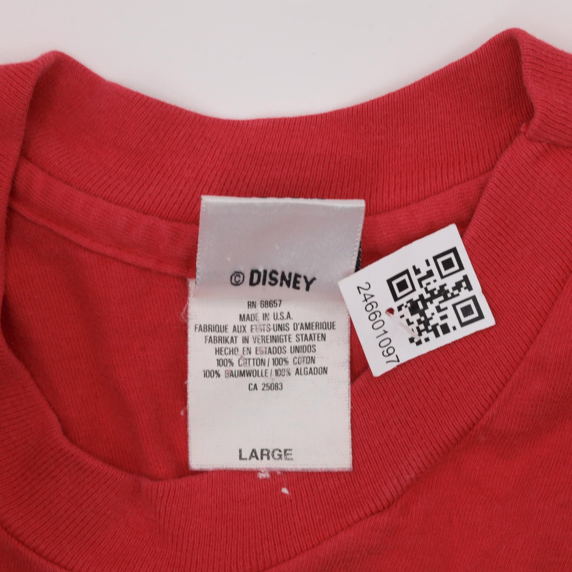 90s Disney Store 101 Dalmatians Red Graphic T-Shirt Pocket Tee Medium