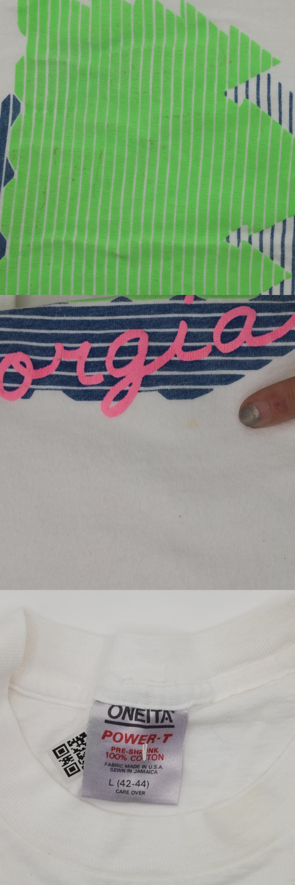 90s Georgia Forest Lake Nature Graphic T-Shirt White Cotton Medium