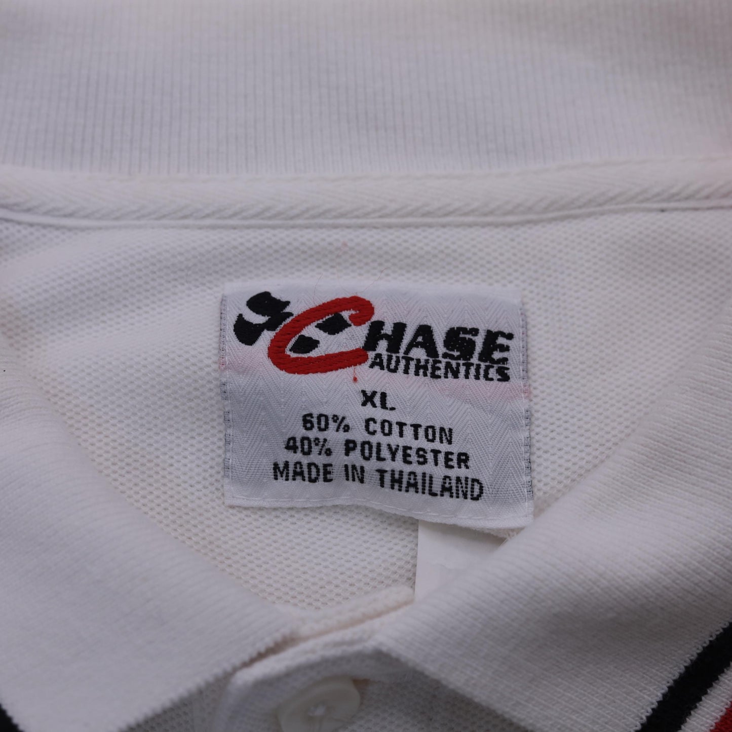 Y2K Budweiser Dale Earnhardt Jr NASCAR Polo Shirt White Red Striped XL