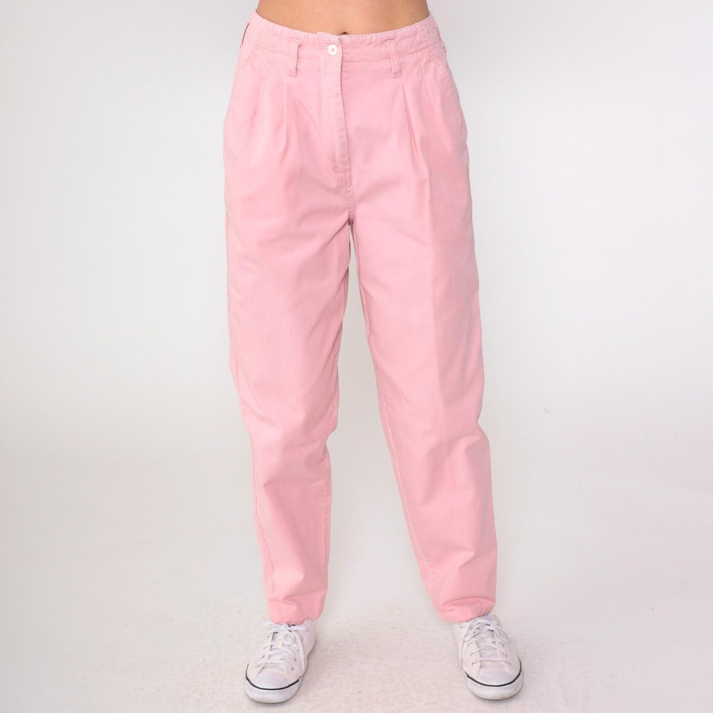 90s The Limited Pink Pleated High-Waist Trousers Small 4