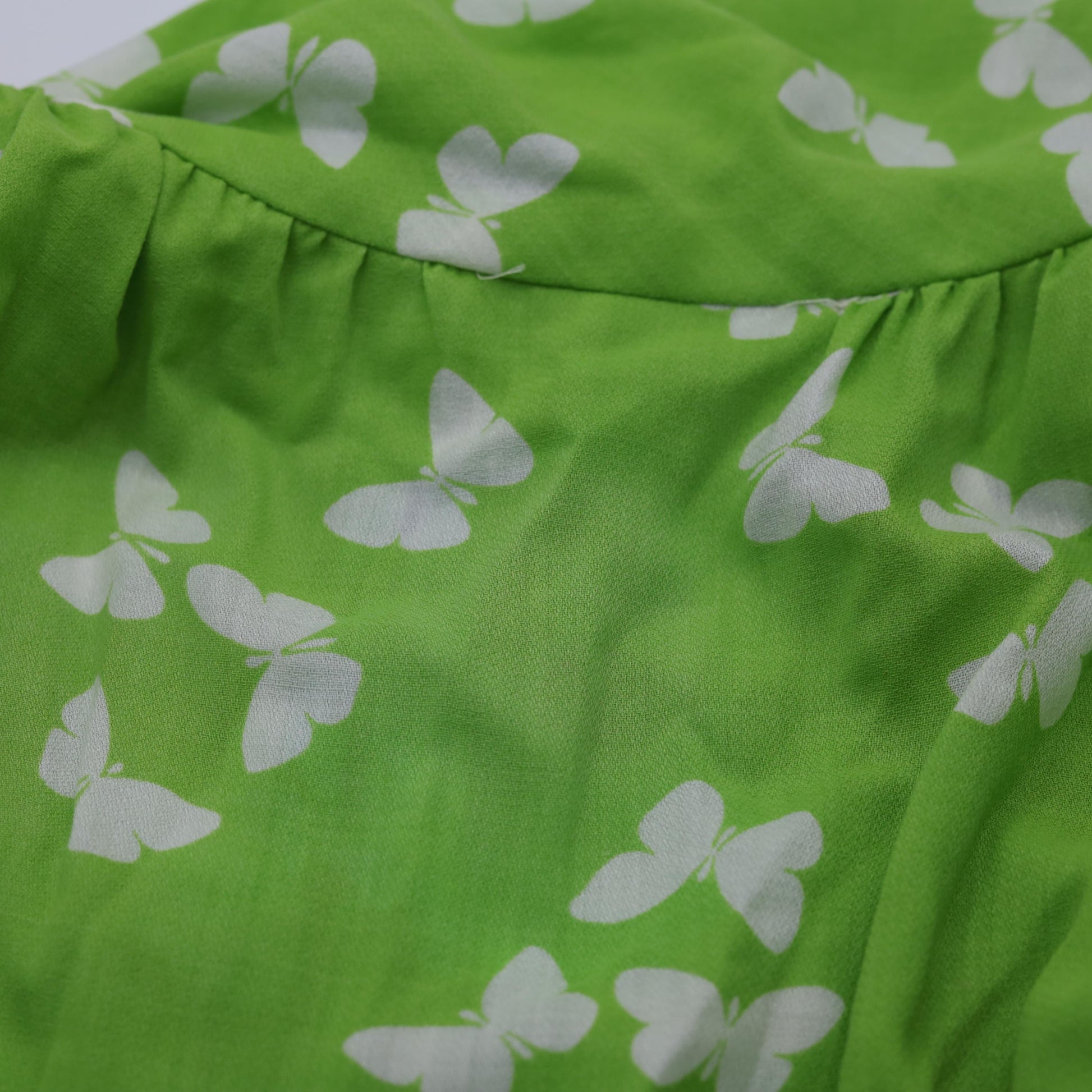 70s Butterfly Jumpsuit Wide Leg Sleeveless Mock Neck Green Small