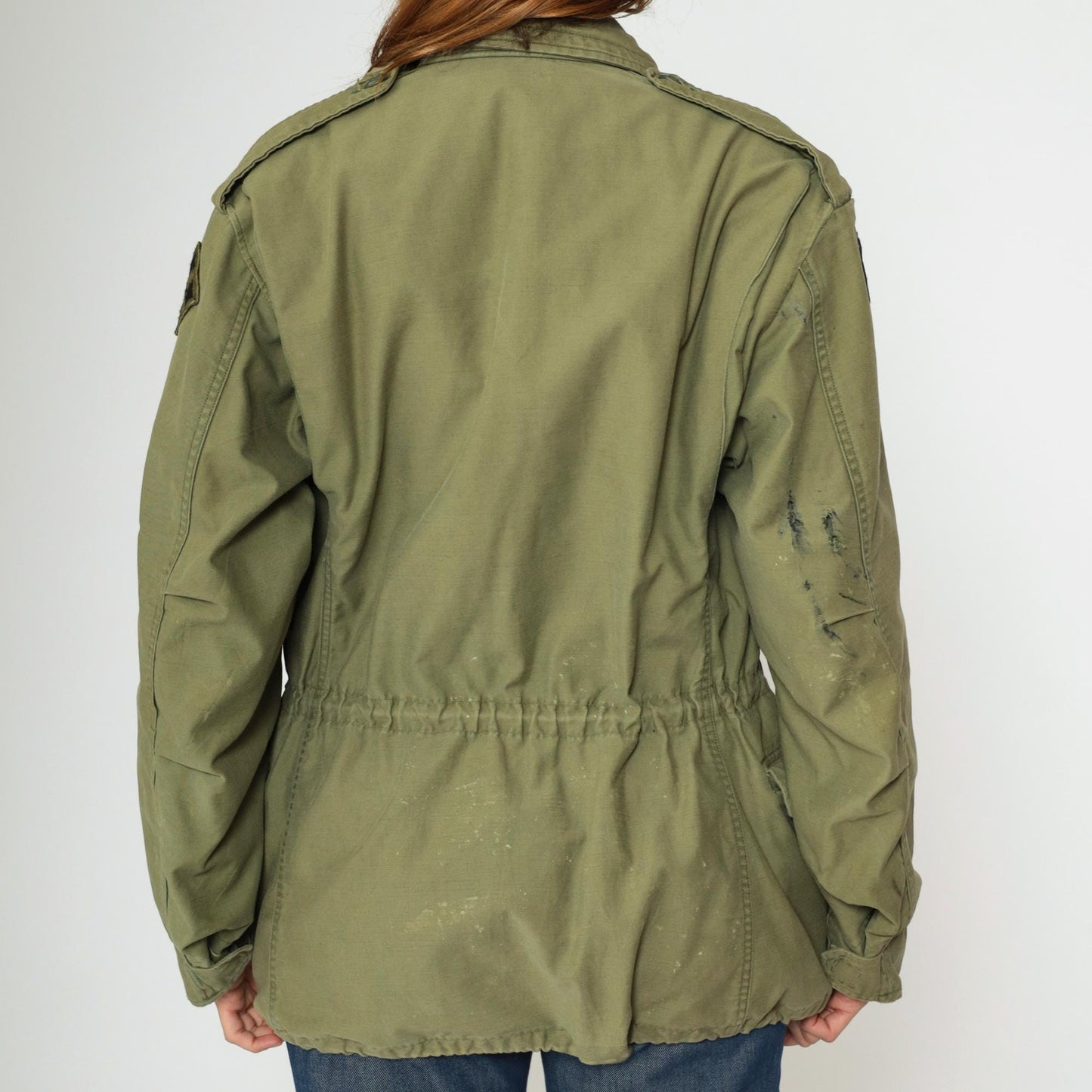 1960s U.S. Army M-65 Field Jacket Vietnam Era 1st Signal Brigade Olive Drab Medium