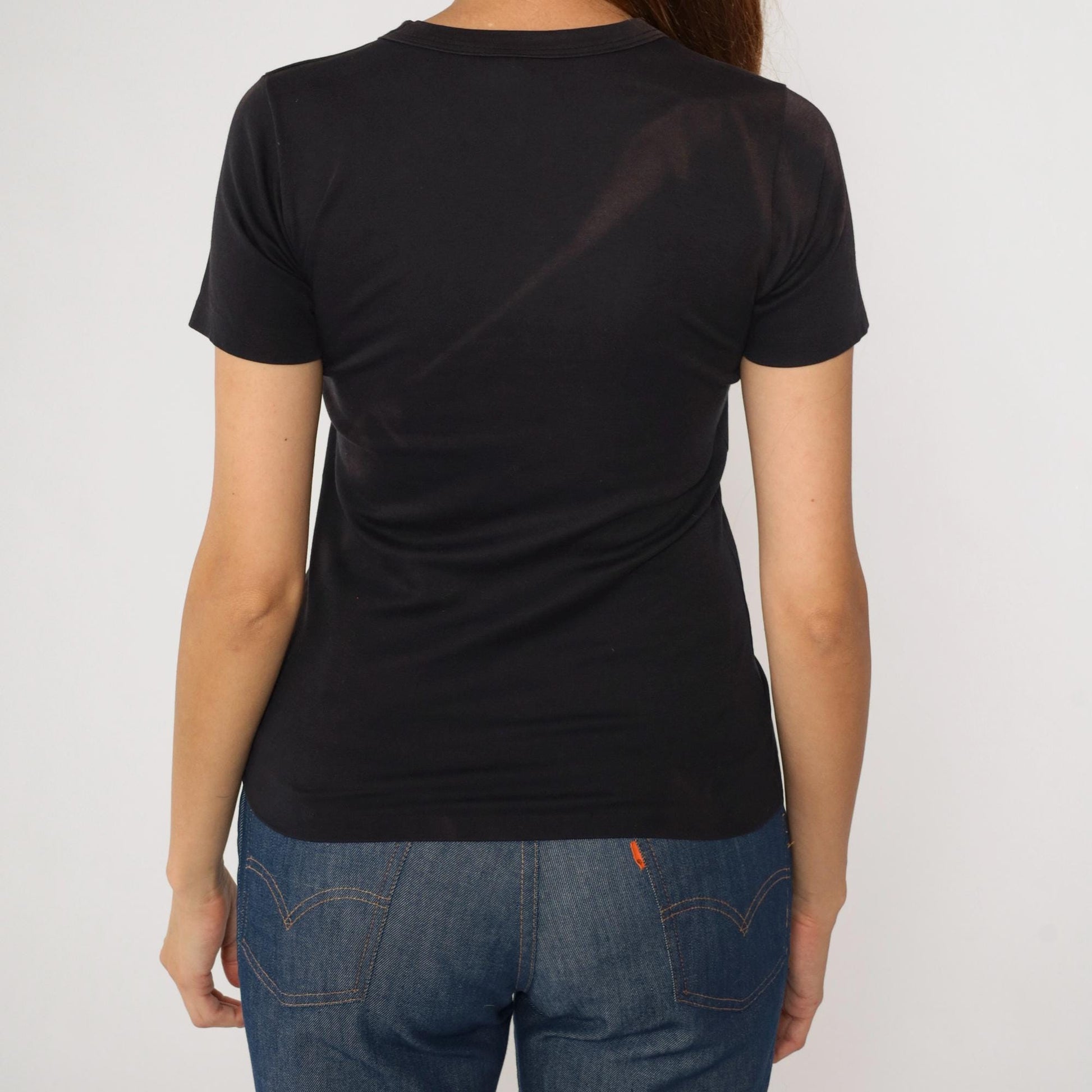 80s Barbados Island in the Sun Graphic T-Shirt Black Small