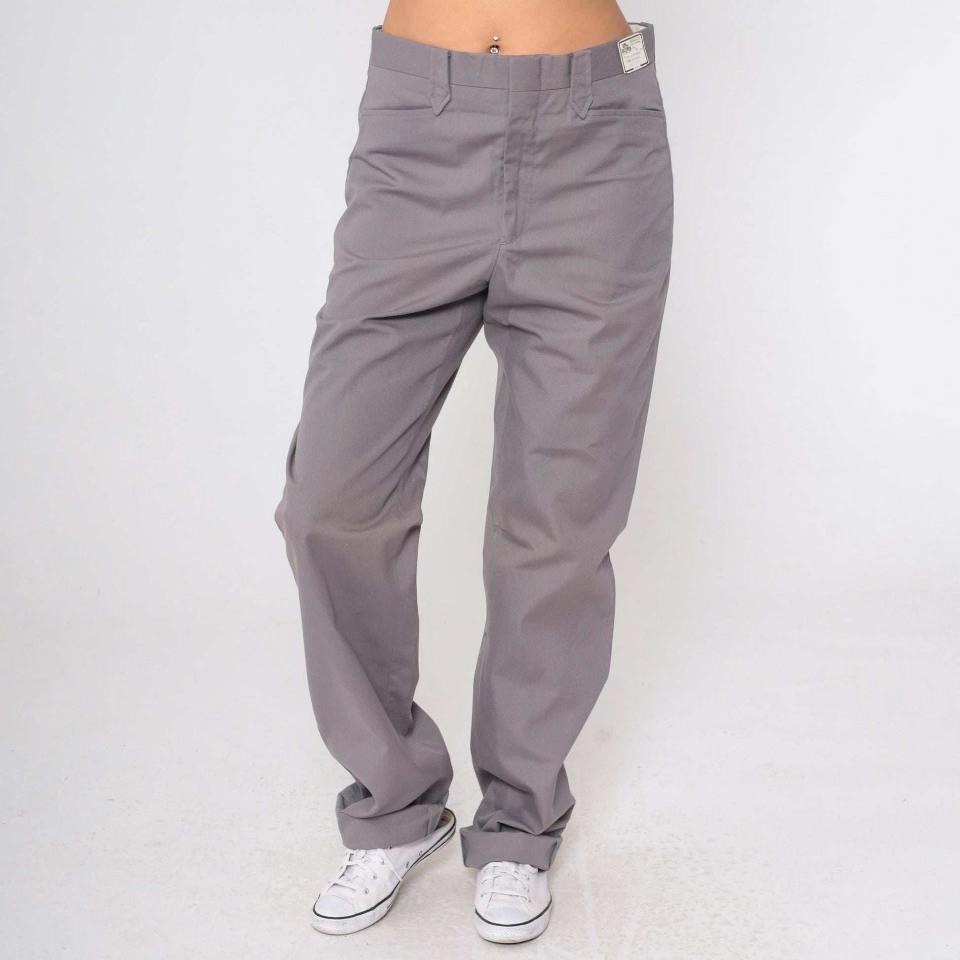 70s Mesquite By Niver Grey Ranger Pants High Rise Straight Leg Small