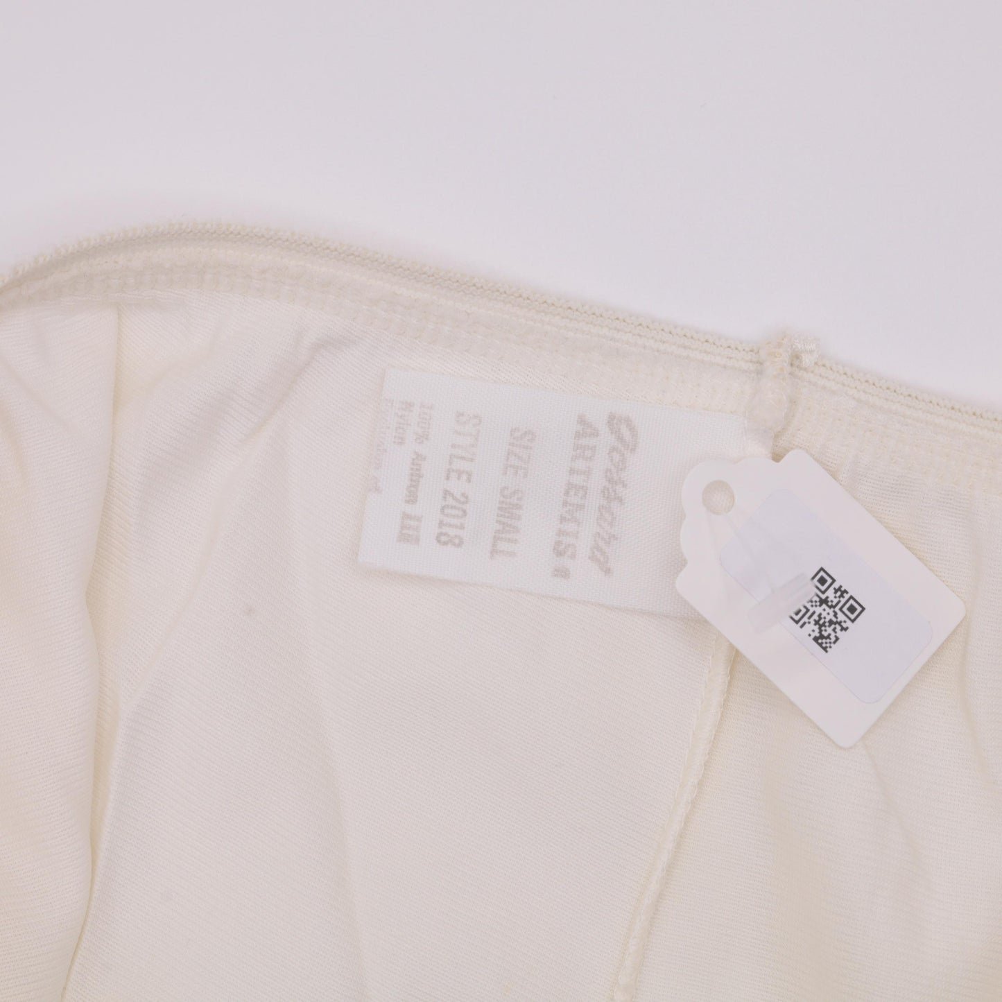 70s Gossara Artemis White Nylon Flared Lounge Pants Lace Trim Small