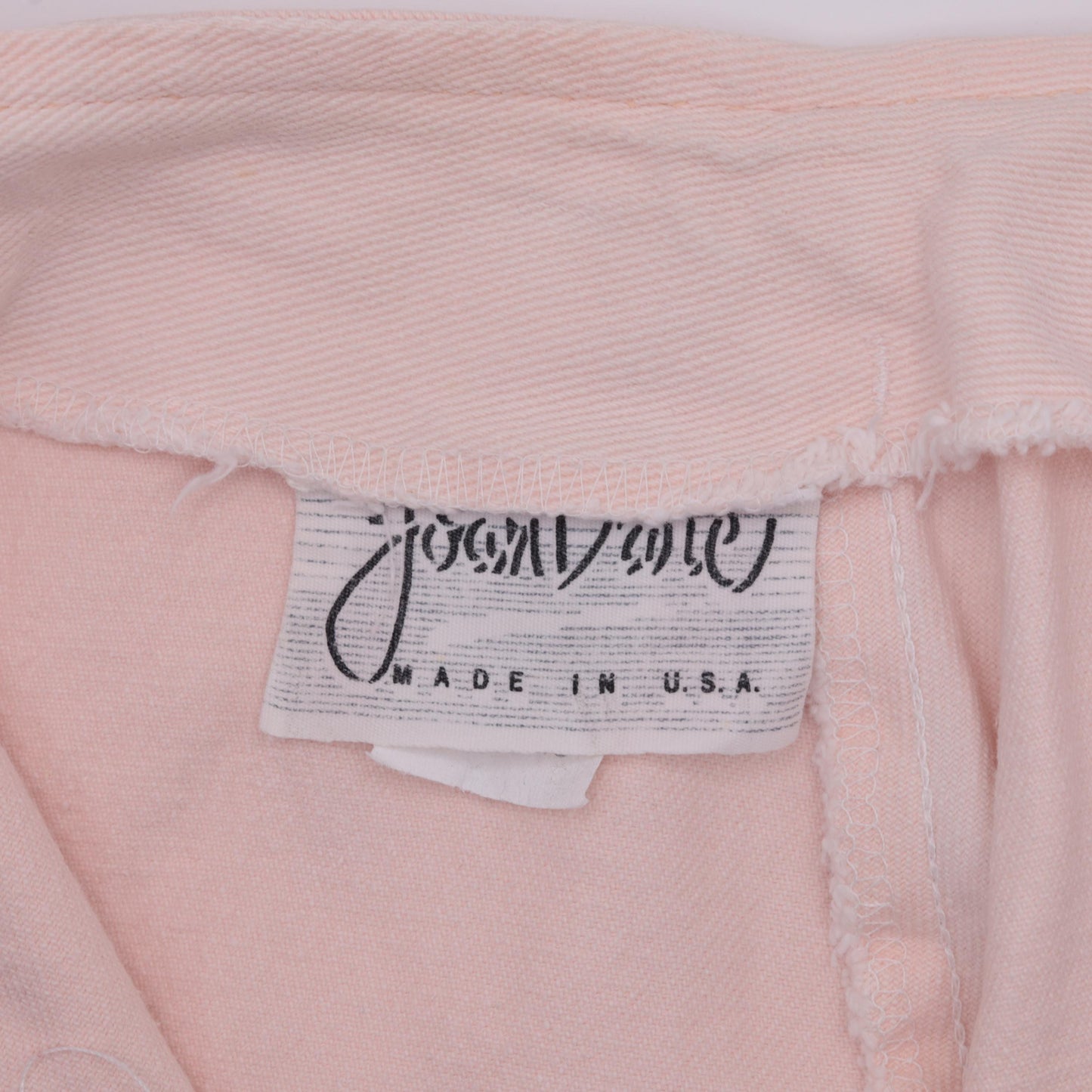 90s Baby Pink Denim Mini Skirt High Waisted Bodycon Jean Skirt Medium