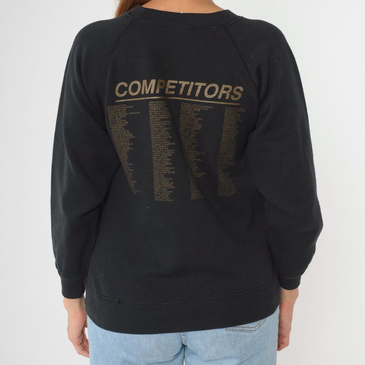 1994 Creve Coeur Figure Skating Club Sweatshirt SK8-GR8 Black Raglan Small