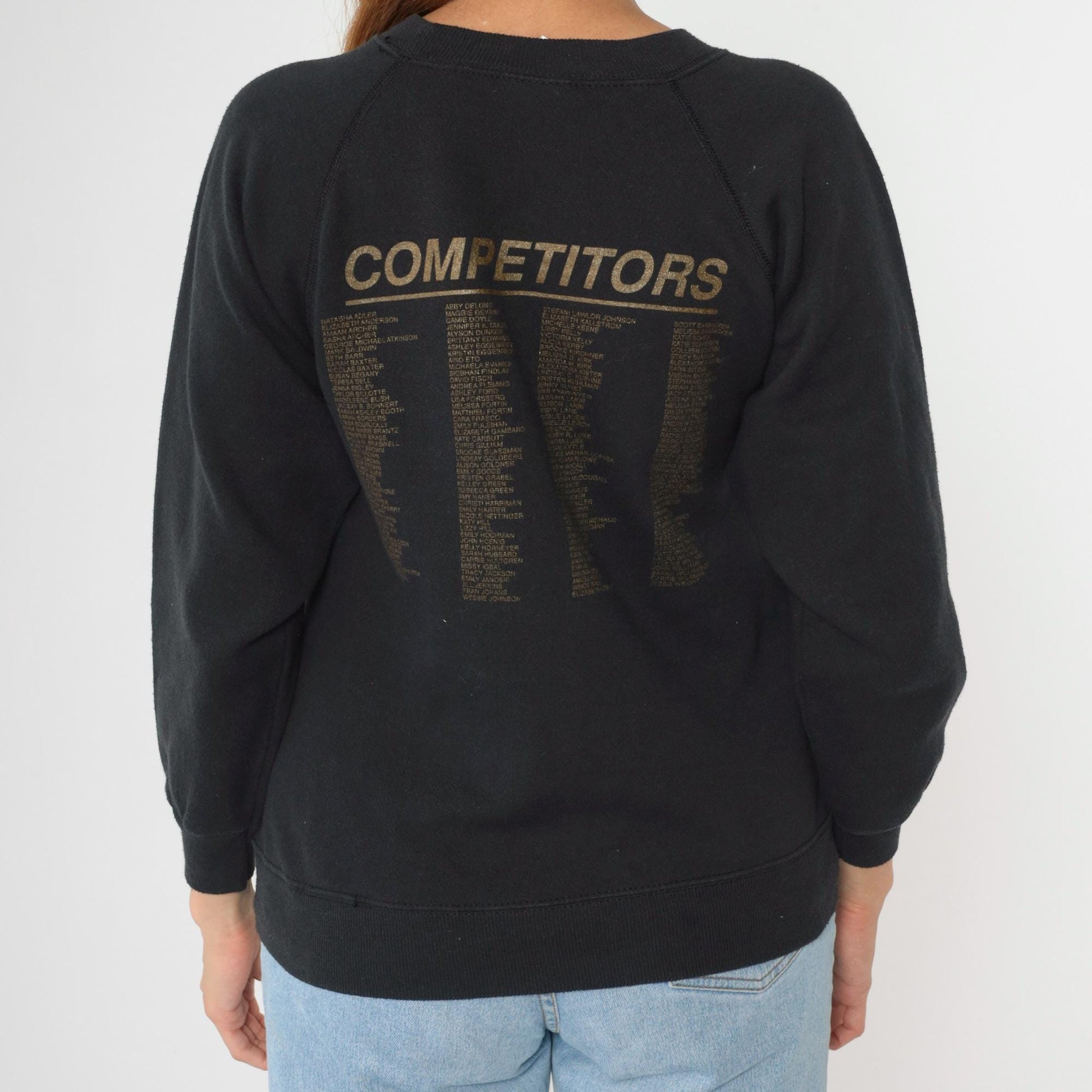 1994 Creve Coeur Figure Skating Club Sweatshirt SK8-GR8 Black Raglan Small