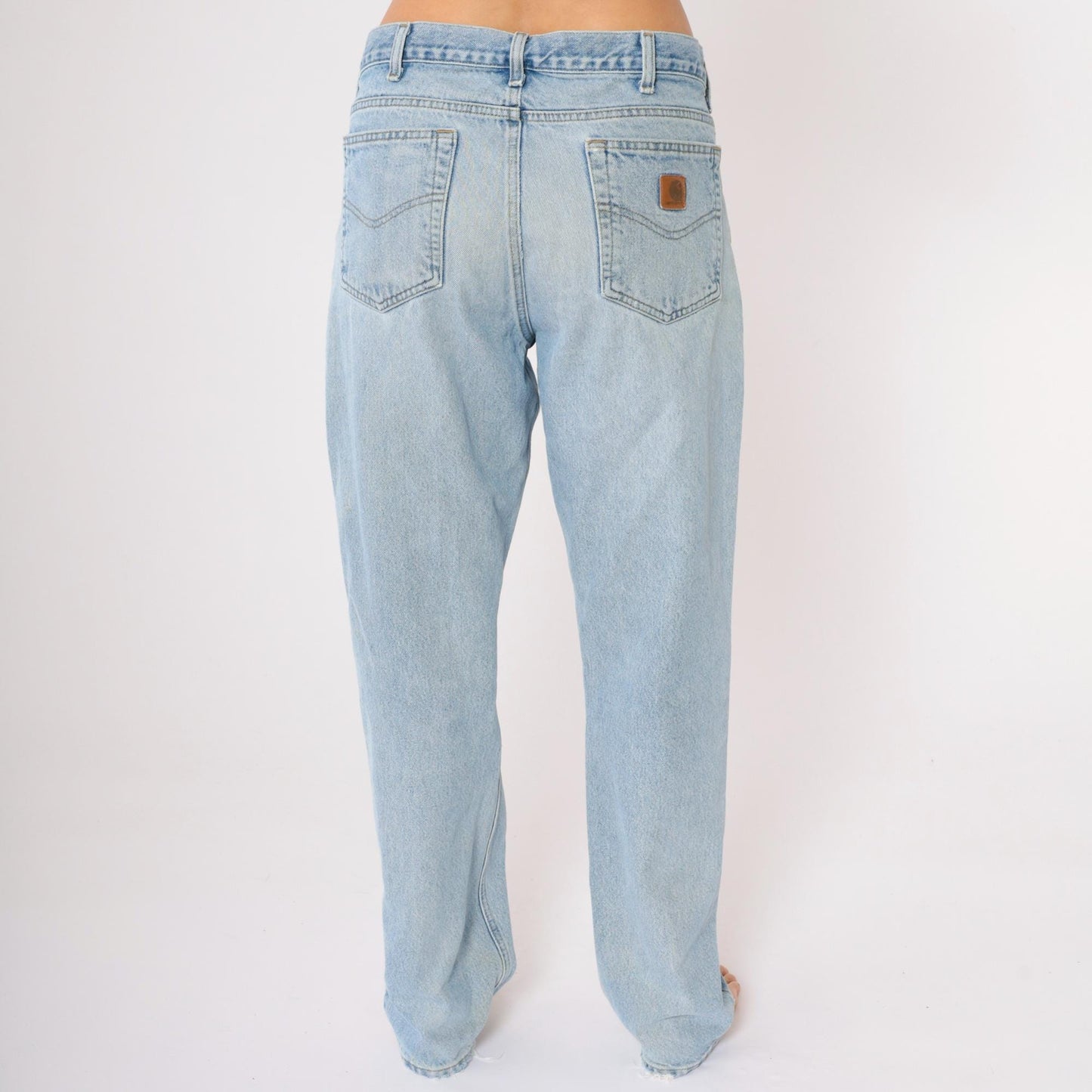00s Carhartt High Waist Straight Leg Jeans Blue Denim 34x32