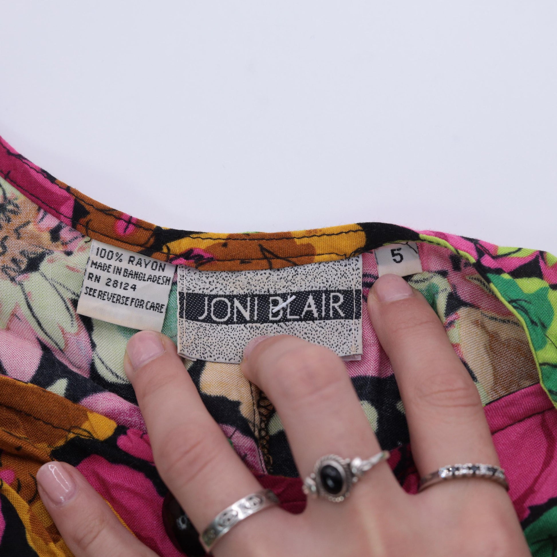 90s Floral Cold Shoulder Romper Wide Leg Playsuit Pink Green Small 5