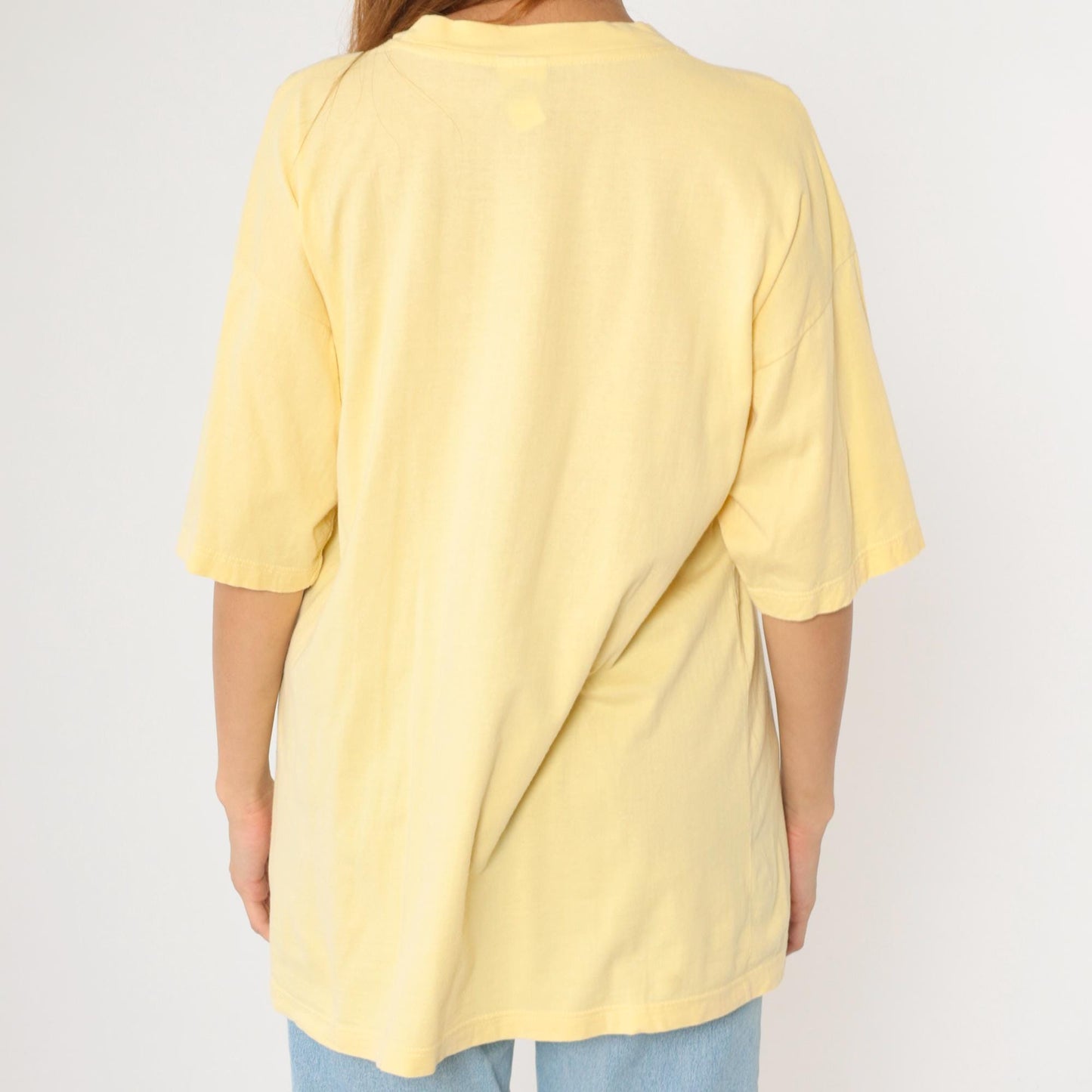 90s Vienna Austria Cow Graphic Tee Yellow Cotton T-Shirt Extra Large XL
