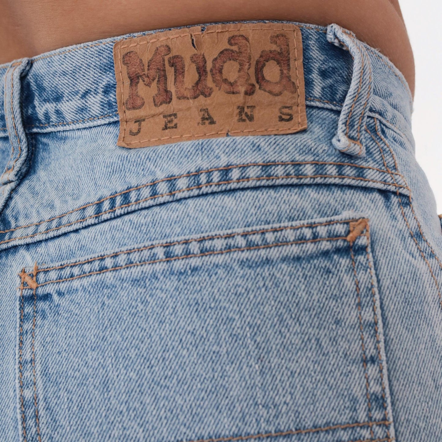 90s Mudd Light Wash Denim Shorts Mid Rise Blue Small