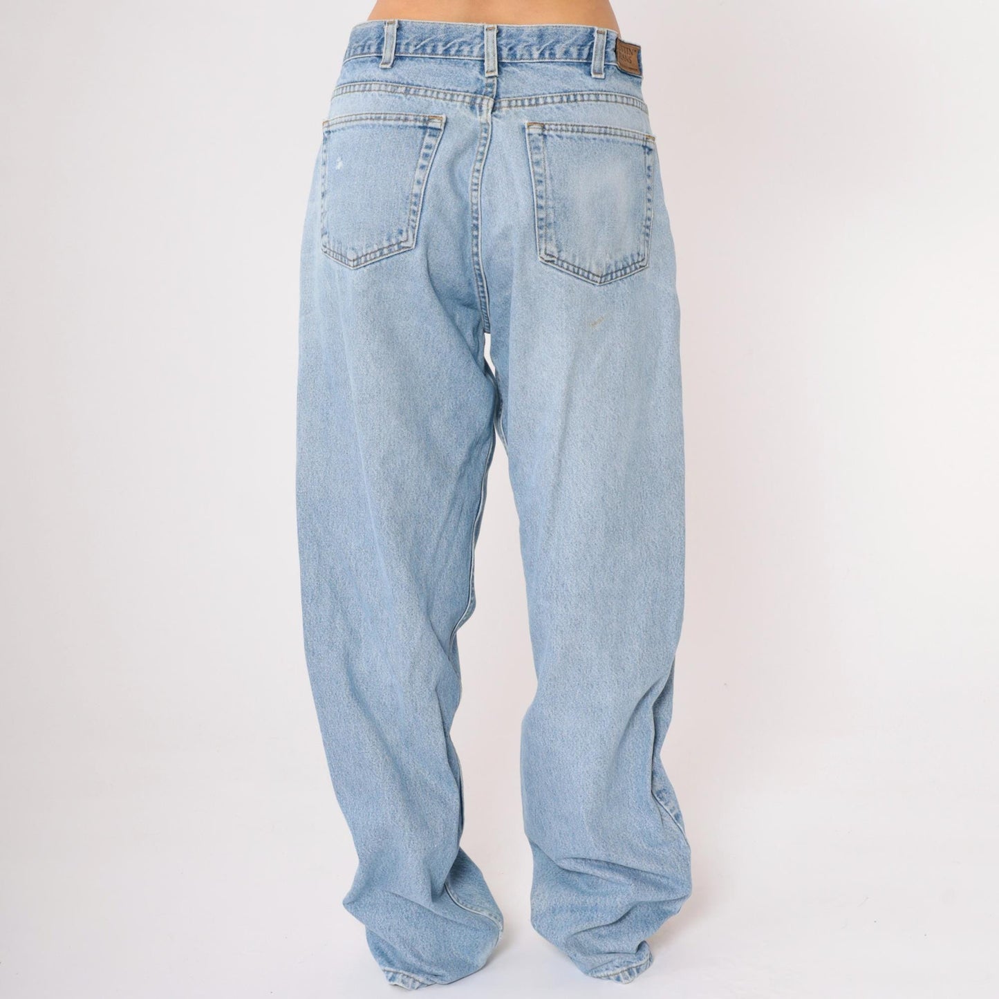 90s Austin Jeans Men's 38x36 High Rise Straight Leg Blue Denim Large