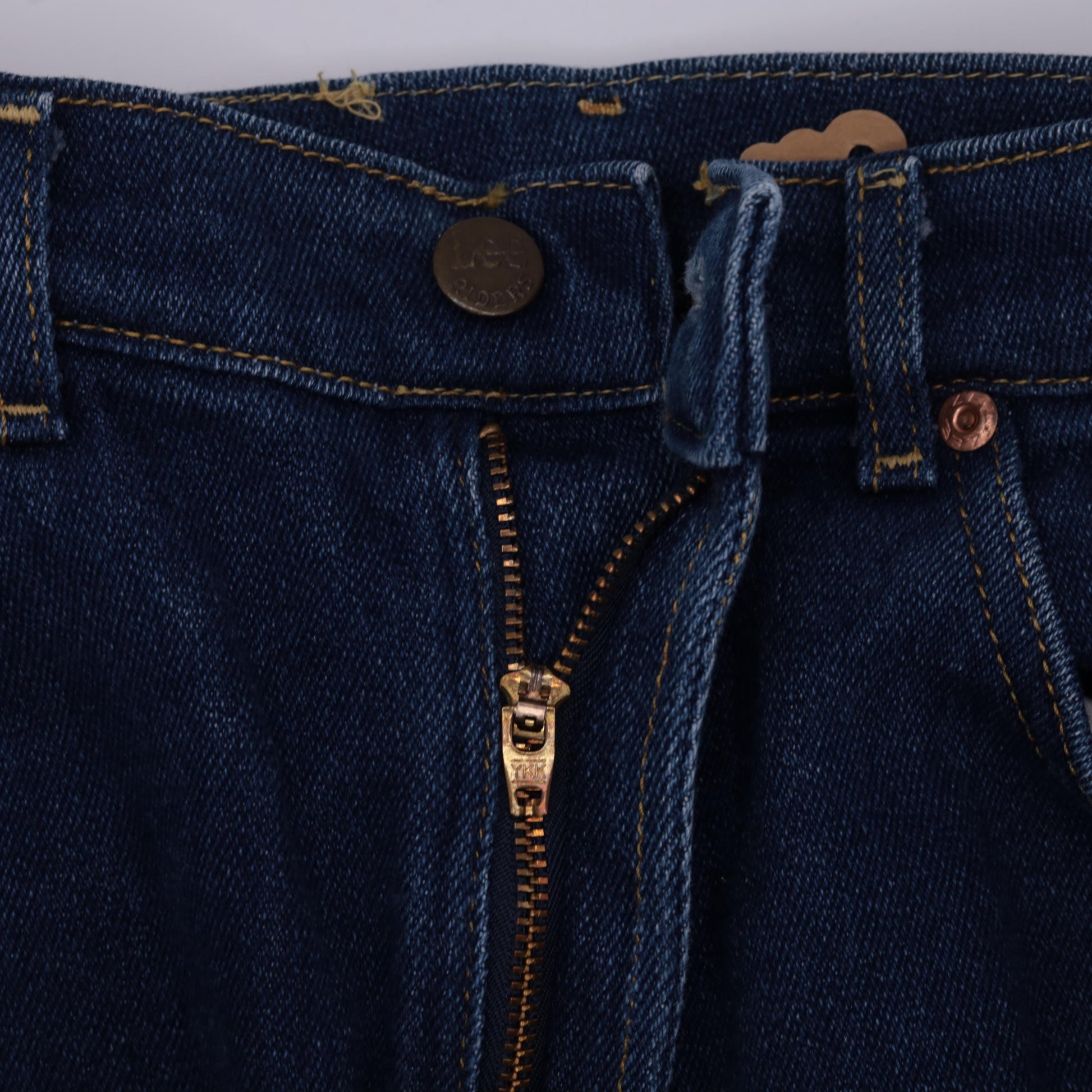 80s Lee High Waist Straight Leg Jeans Blue Denim Extra Small