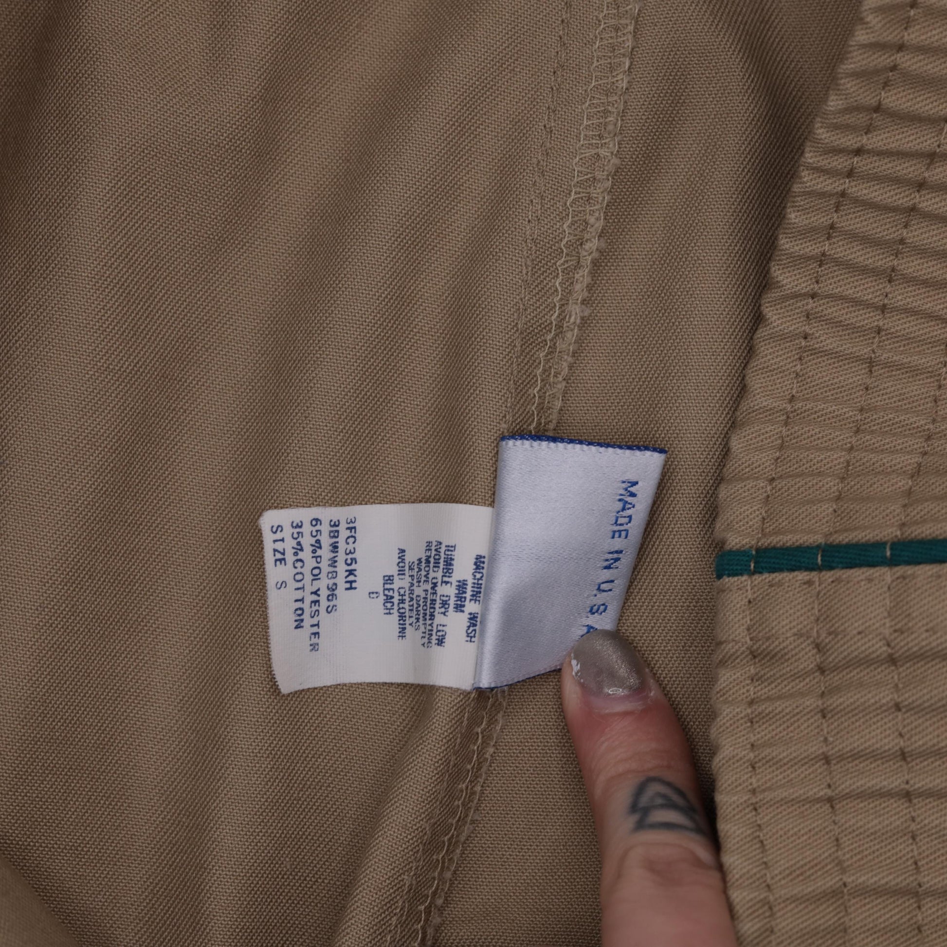 80s Wrangler Tan Straight Leg High Waist Elastic Trousers Extra Small XS