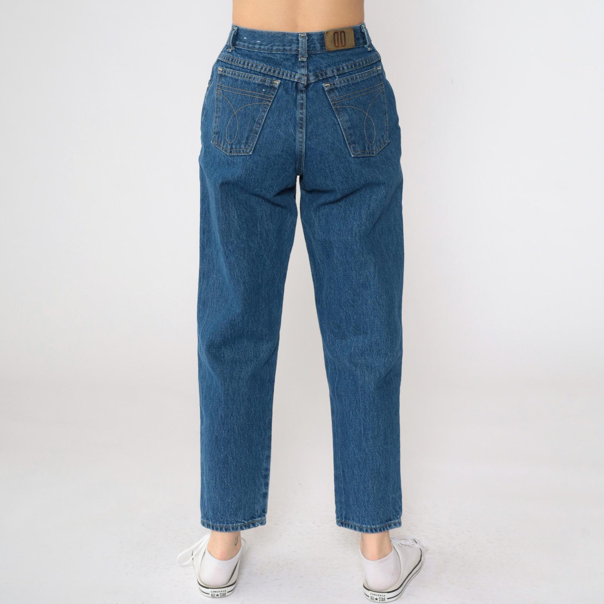 90s Dillard's Drygoods Mom Jeans Blue Denim High Rise Tapered Small Short