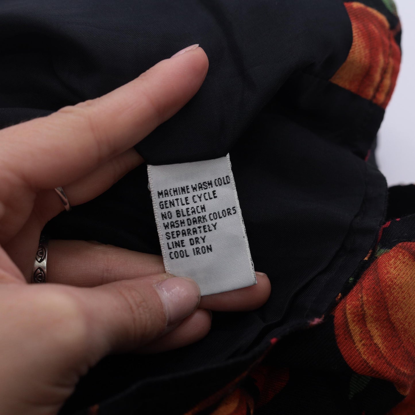 90s Talbots Pumpkin Acorn Leaf Vest Orange Black V-Neck Button-Up Medium
