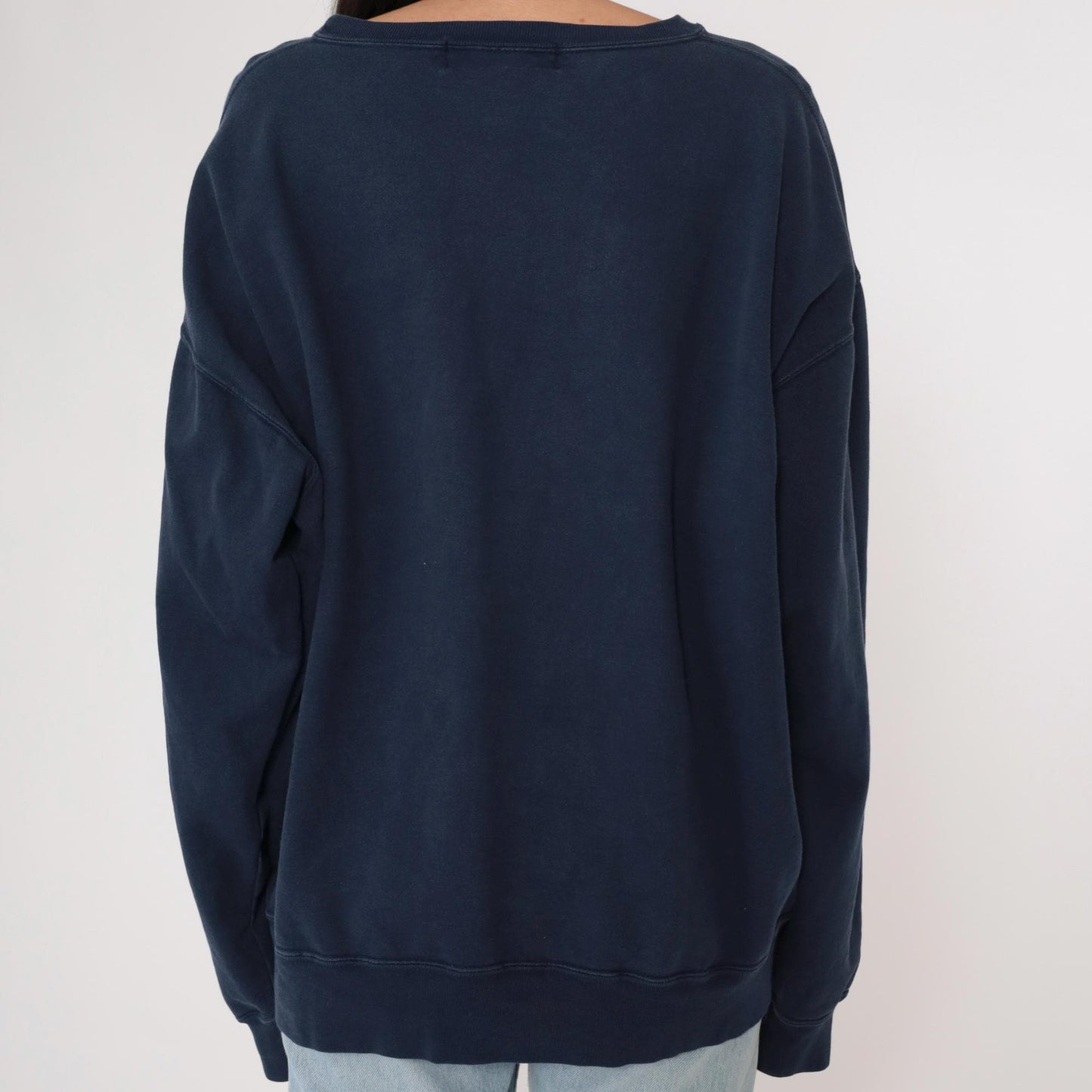 90s Southampton Hamptons Navy Embroidered Sweatshirt Crewneck Large L