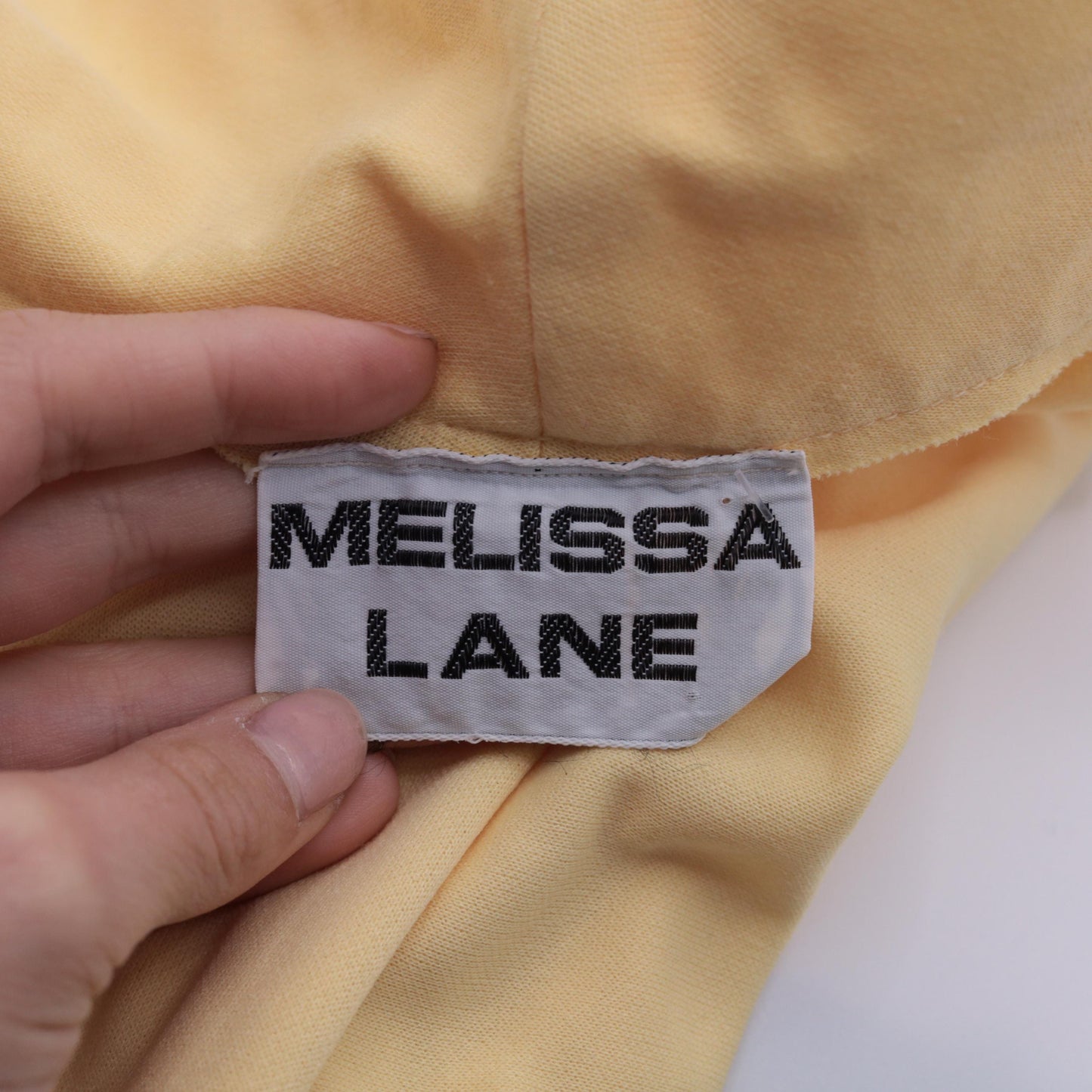 80s Yellow Midi Dress V Neck High Waist 3/4 Sleeve Small Medium
