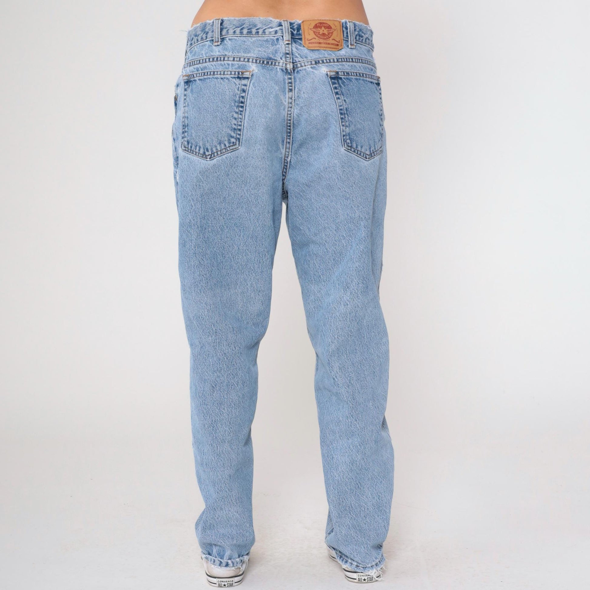 90s Flying A Jeanswear High Rise Tapered Blue Denim Jeans Medium