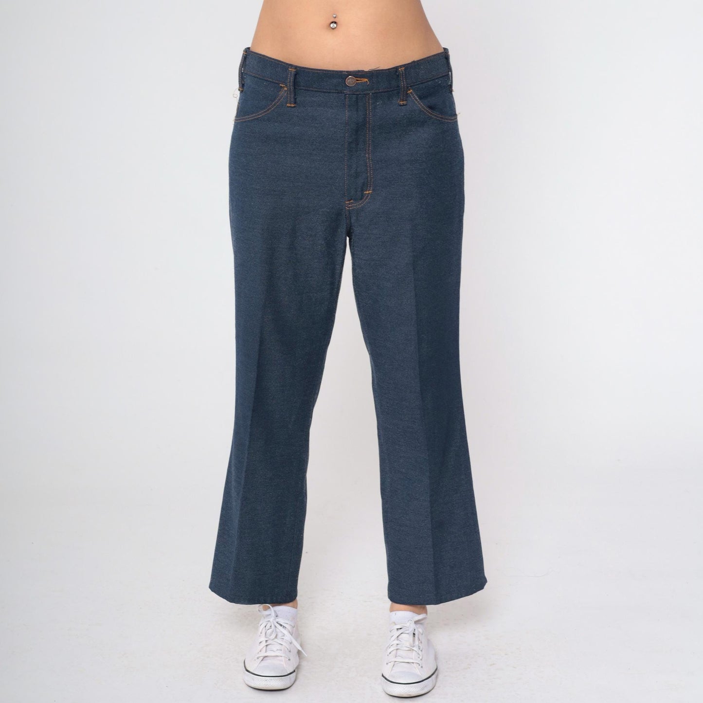 80s Dickies Branders Dark Wash High-Waisted Bootcut Jeans 36x32