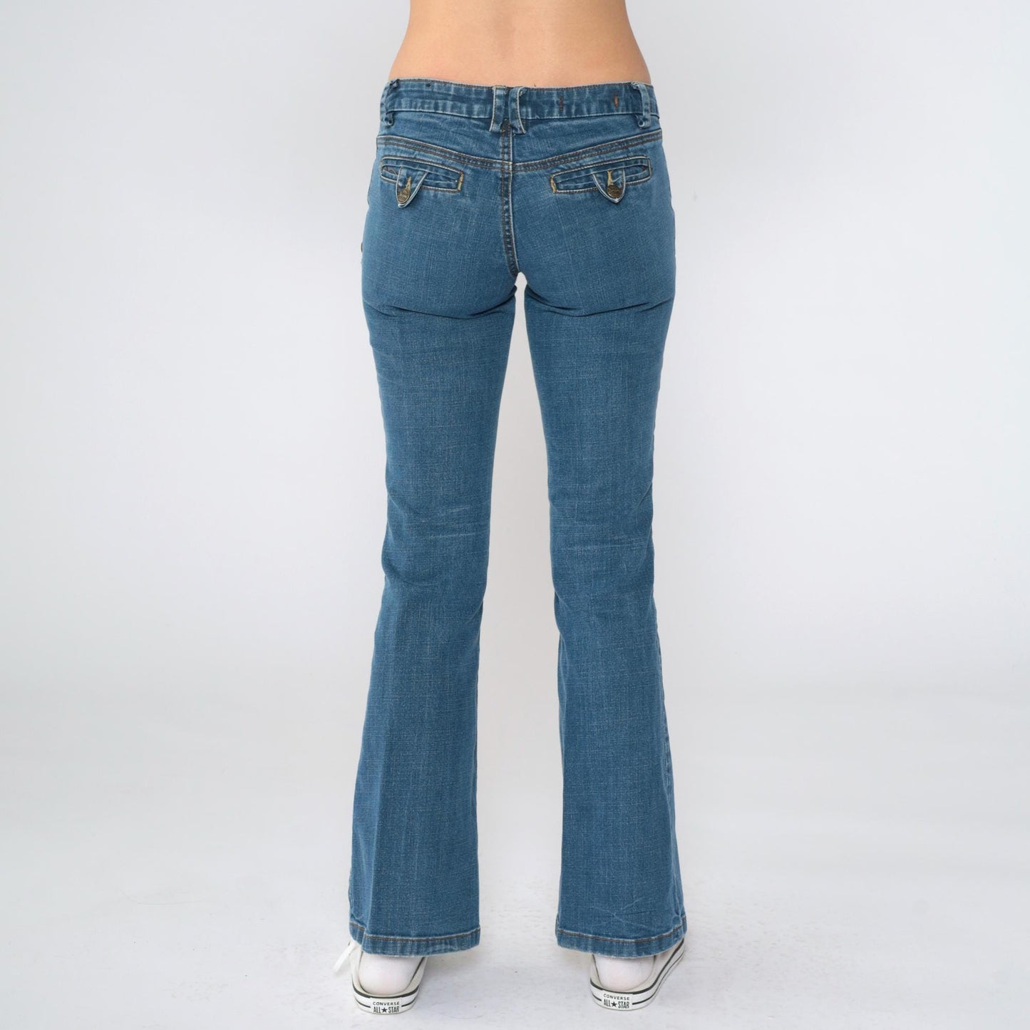 Y2K Jou Jou Royale Low Rise Flared Jeans Blue Denim Small 5/6
