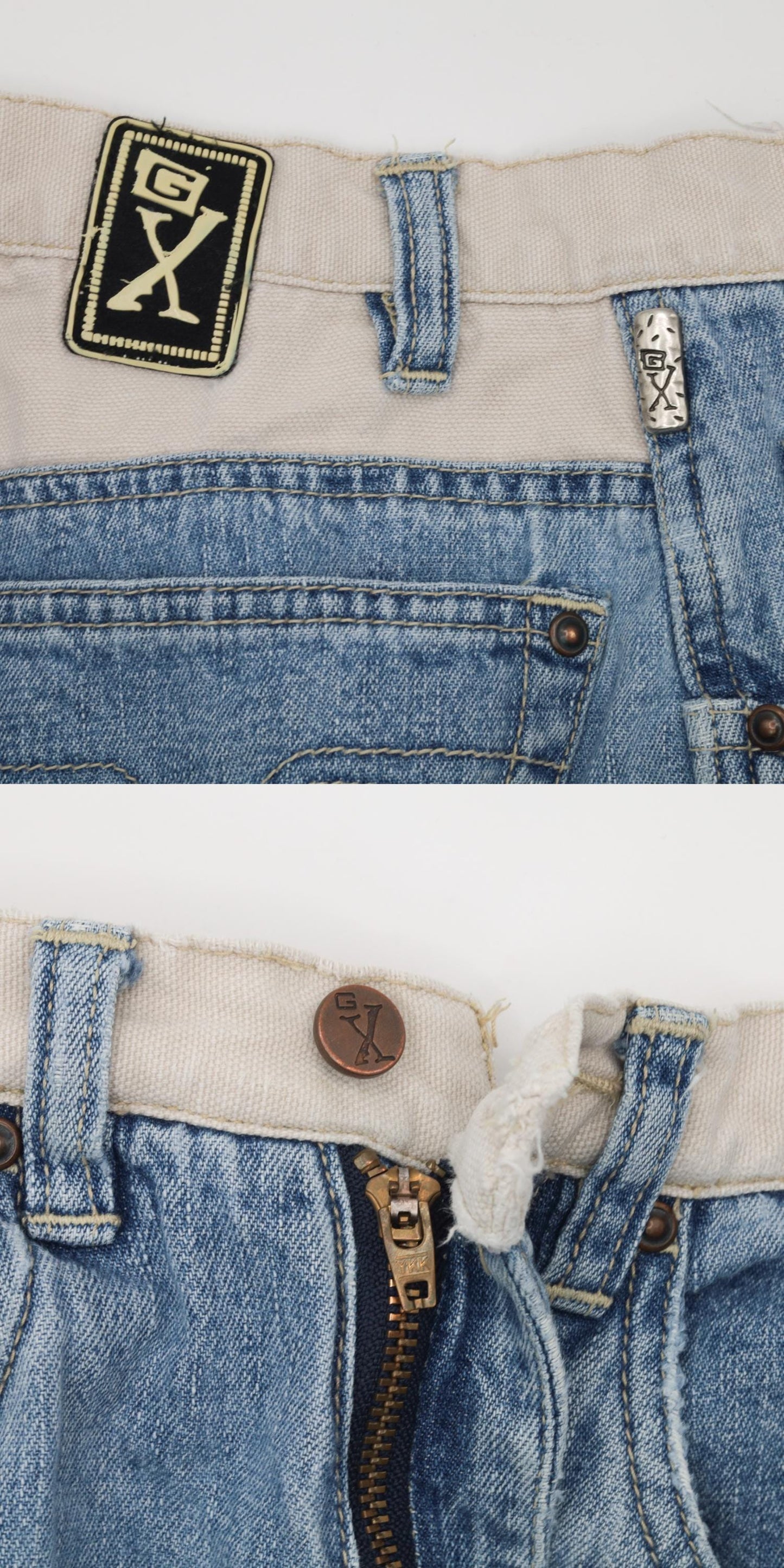 90s GX Gwen Stefani High Rise Straight Leg Jeans Blue Eyelet Youth 12
