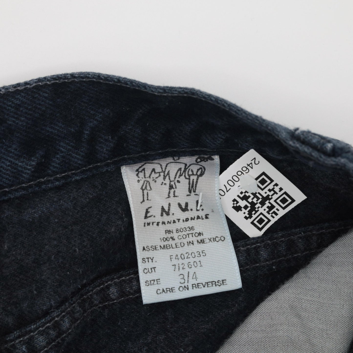 90s Enuf Black Denim Mom Jeans High Rise Tapered Extra Small XS