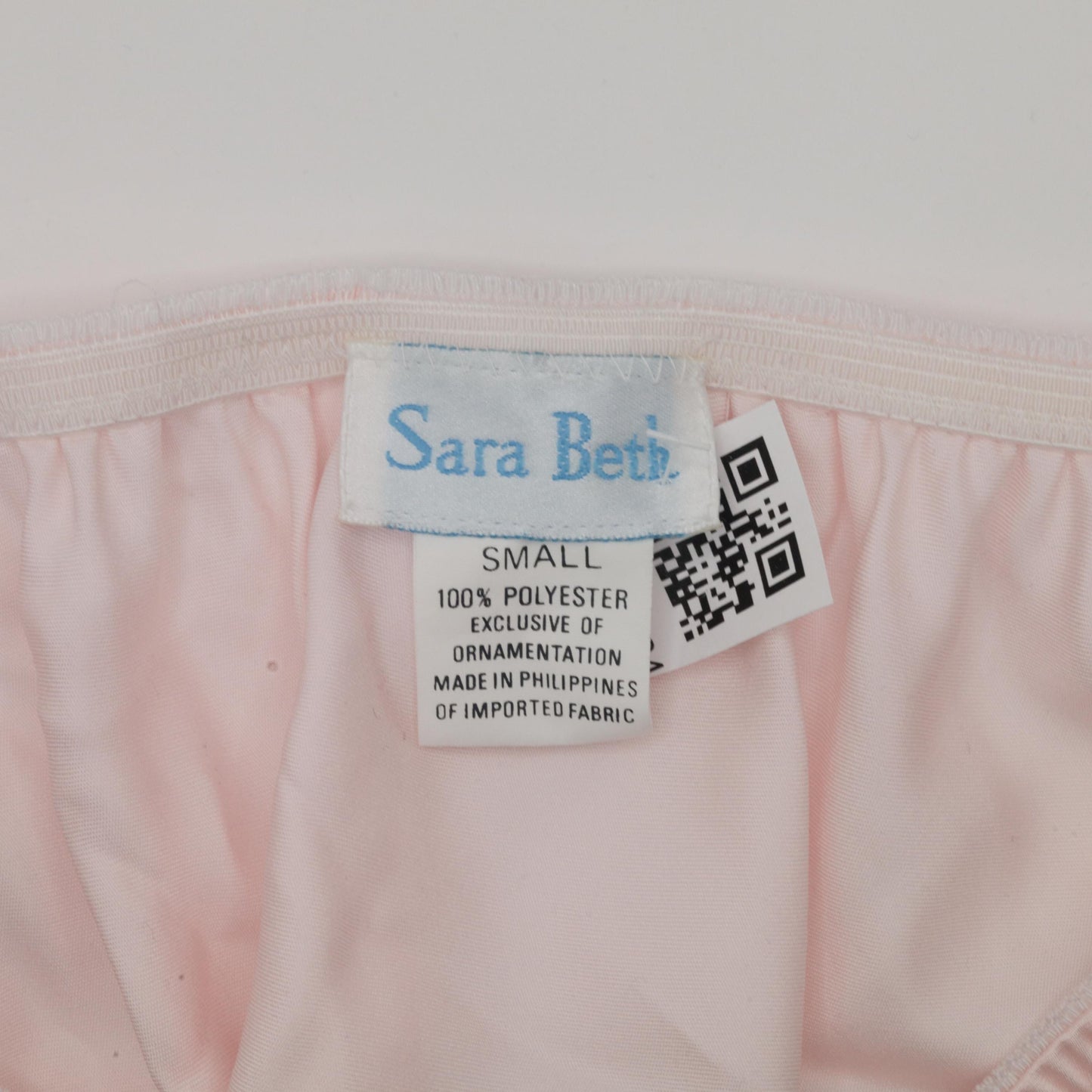 80s Pink Slip Skirt Lace Floral Embroidered Elastic Waist Small