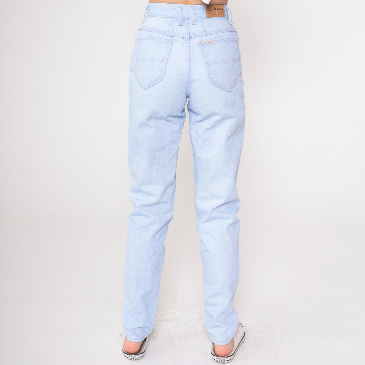 90s Lee Riders High Waist Tapered Light Wash Denim Jeans Extra Small