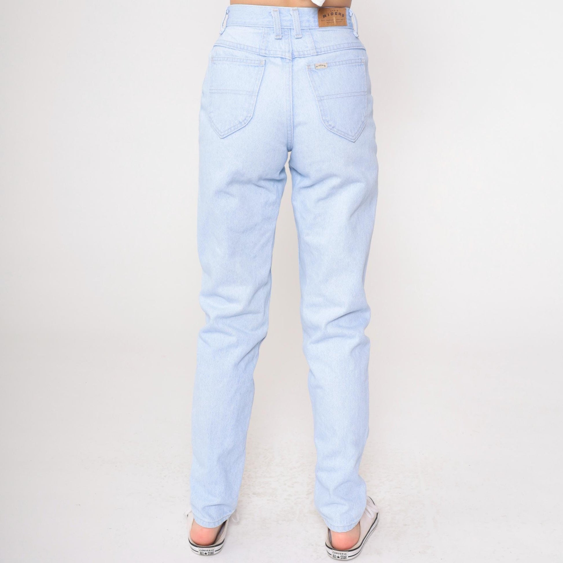 90s Lee Riders High Waist Tapered Light Wash Denim Jeans Extra Small