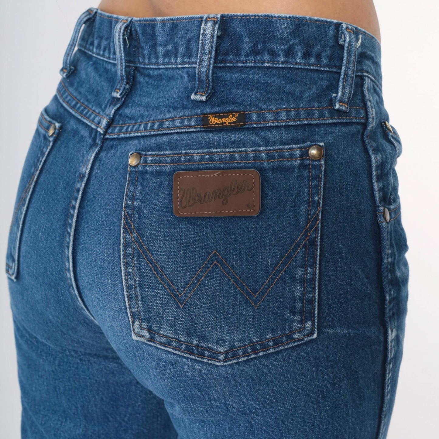 Y2K Wrangler Slim Straight Leg Jeans Faded Blue Denim 31x32