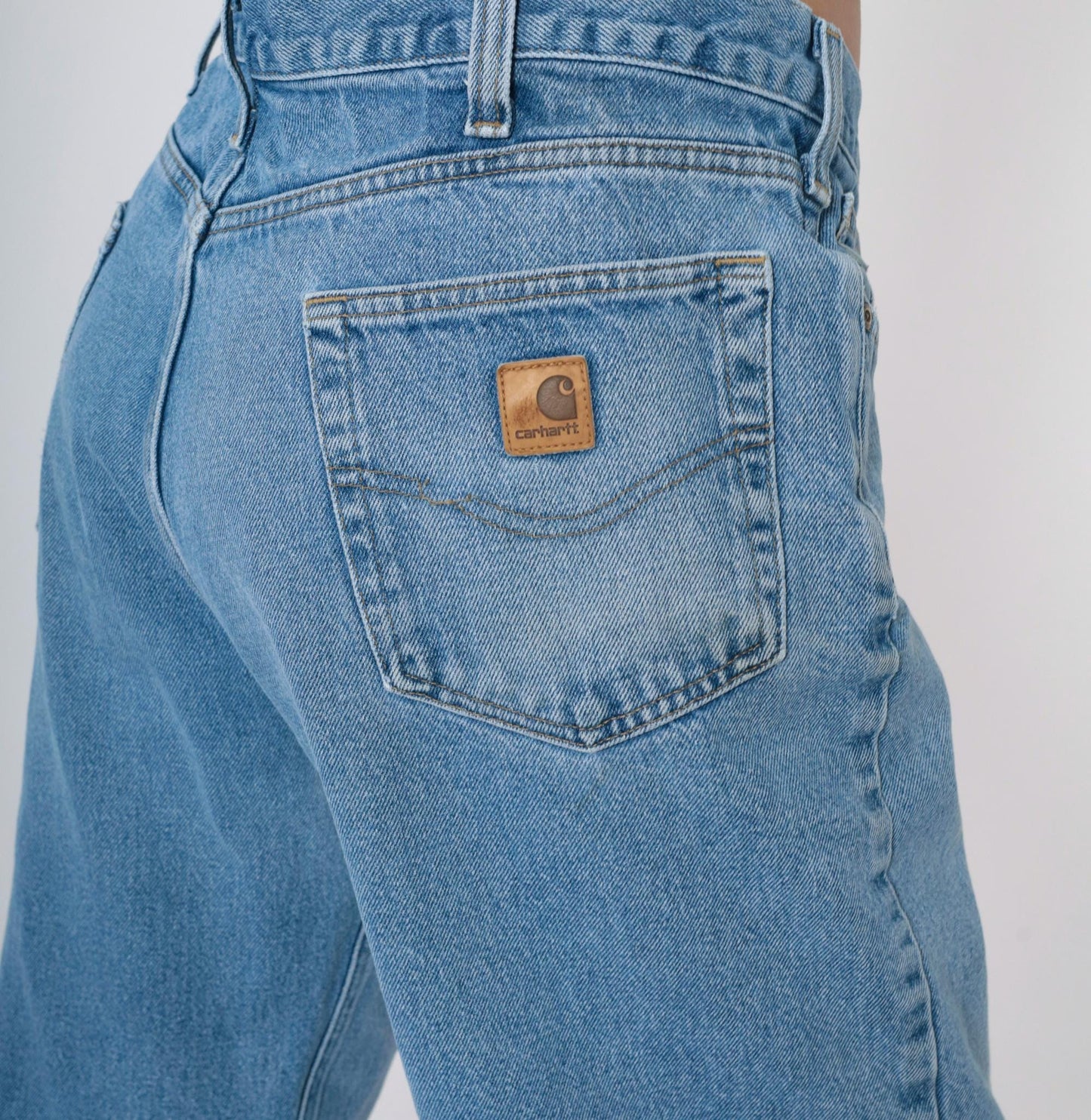 00s Carhartt High Rise Straight Leg Jeans Blue Denim 38x32 Men's Large
