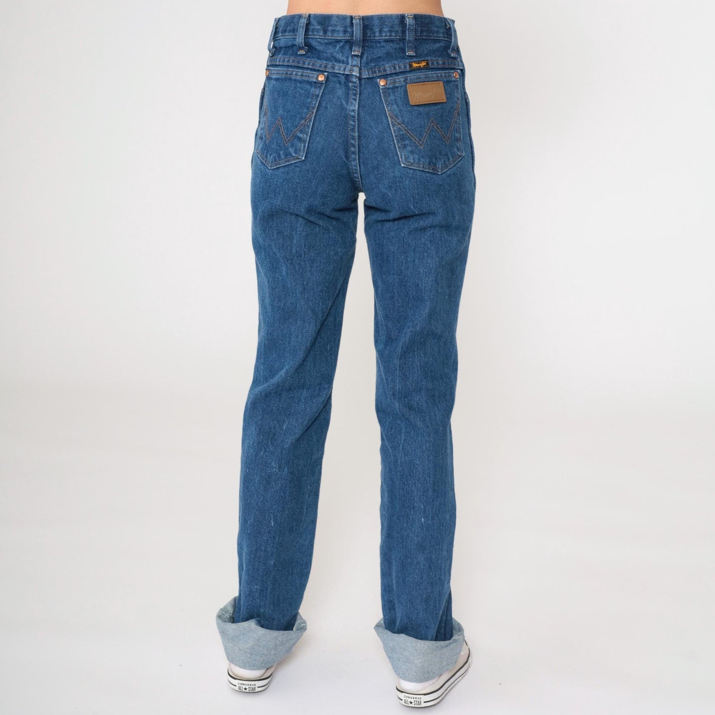 90s Wrangler Straight Leg High Rise Jeans Blue Denim Men's 29x36