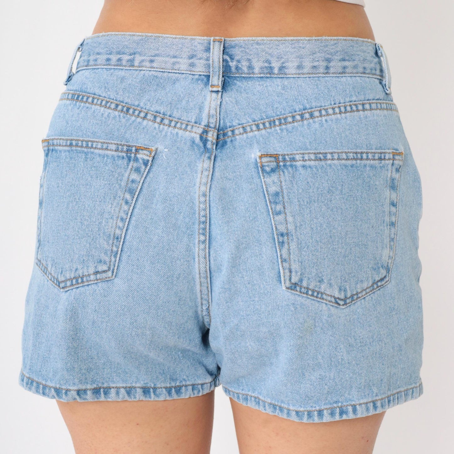 90s Gap Factory Store Jean Shorts Light Wash High Waisted Denim Large