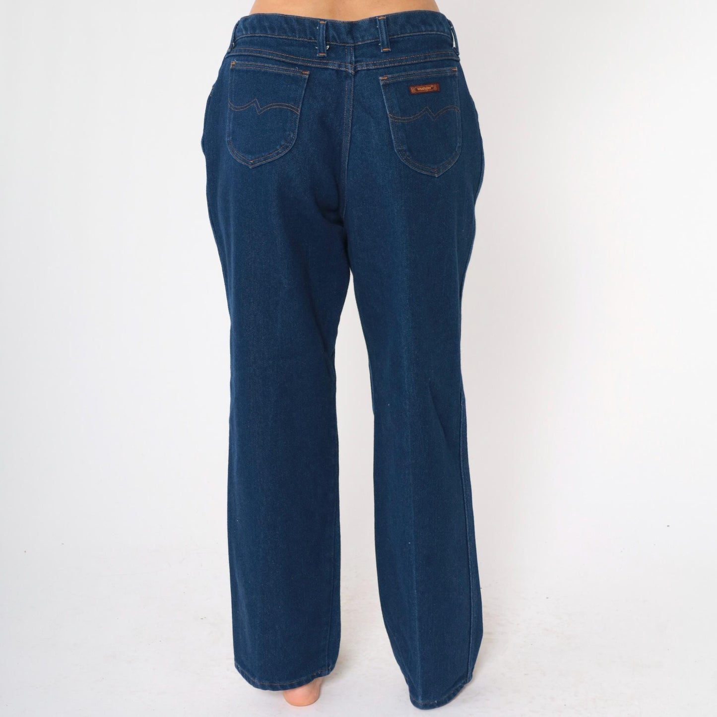 80s Wrangler Dark Wash Straight Leg High Waist Jeans Extra Large