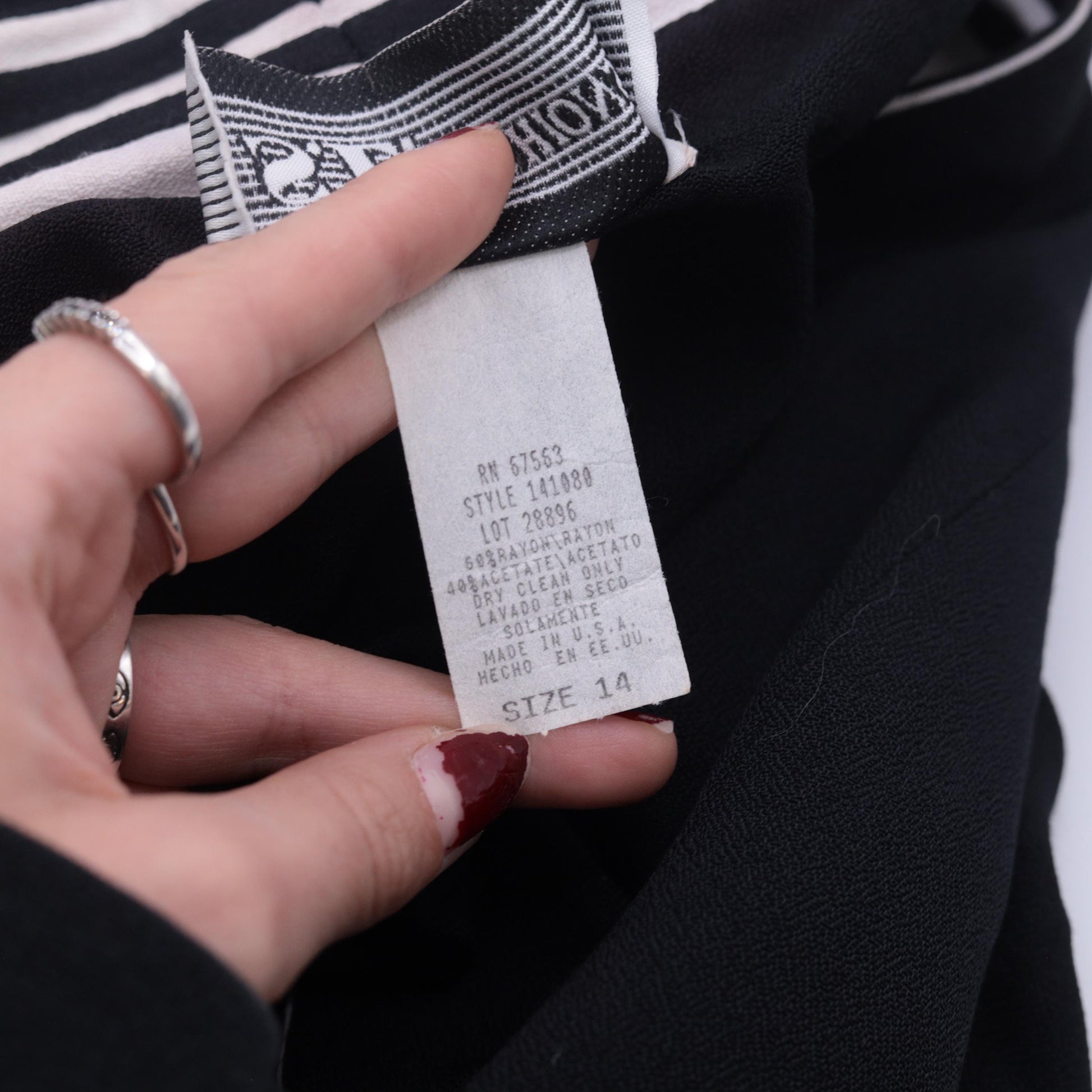 90s Black Maxi Dress White Collar Button-Up Short Sleeve Shift Large