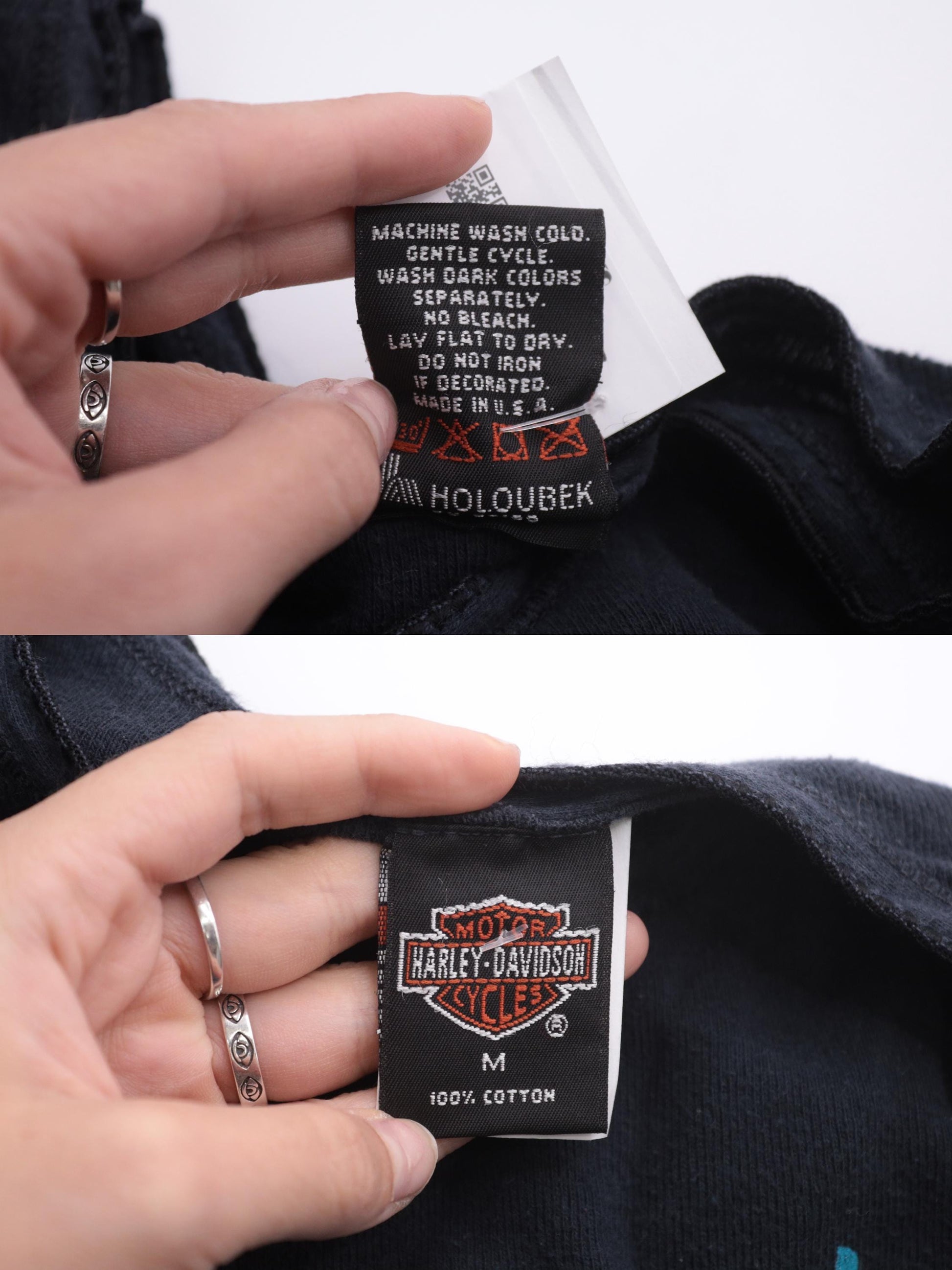 Y2K Harley Davidson Centennial Park Long Sleeve Tee Black Medium M