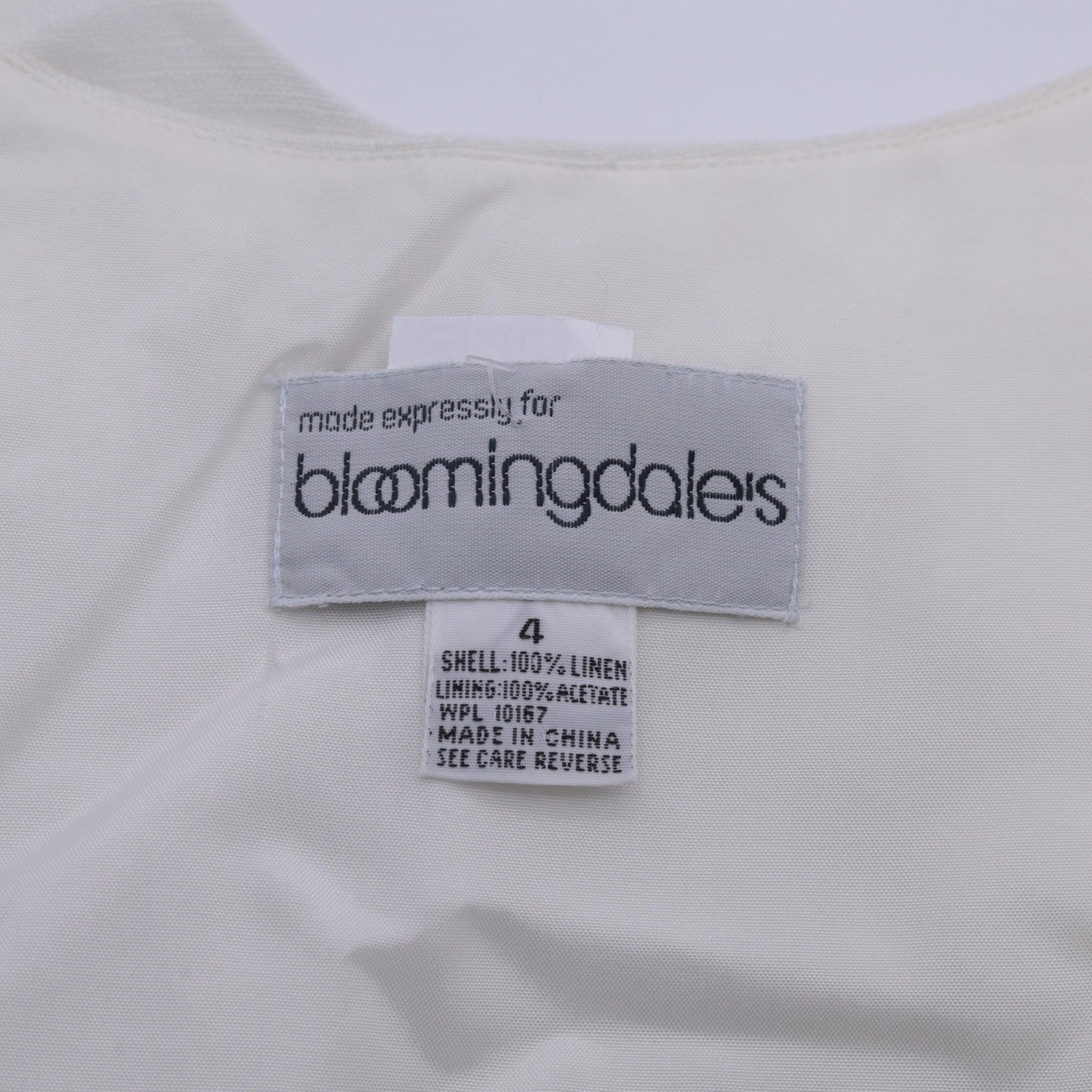 90s White Linen Mini Dress Gold Braided Trim Sleeveless Shift Small 4