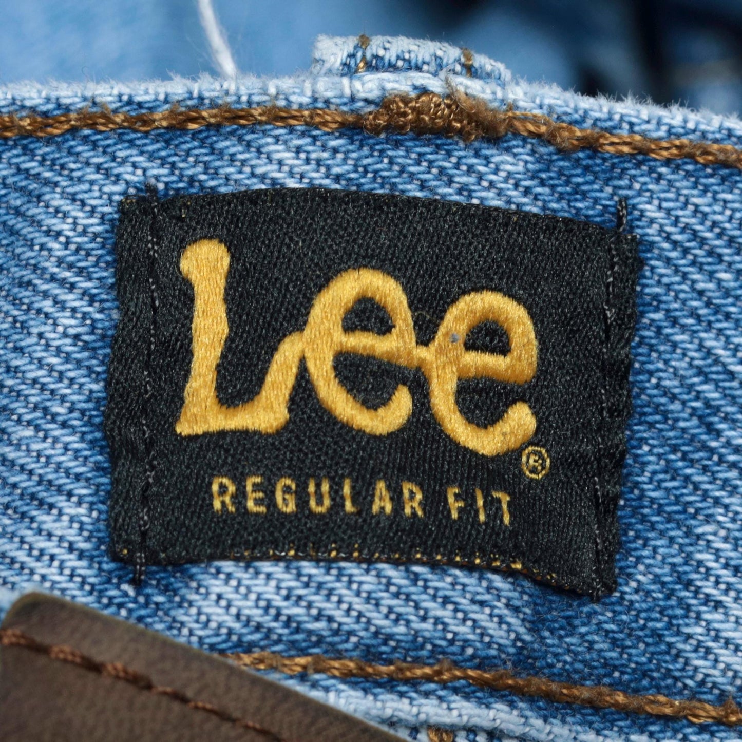 90s Lee Jeans Men's 33x30 High Waist Straight Leg Knee Rip Blue Denim