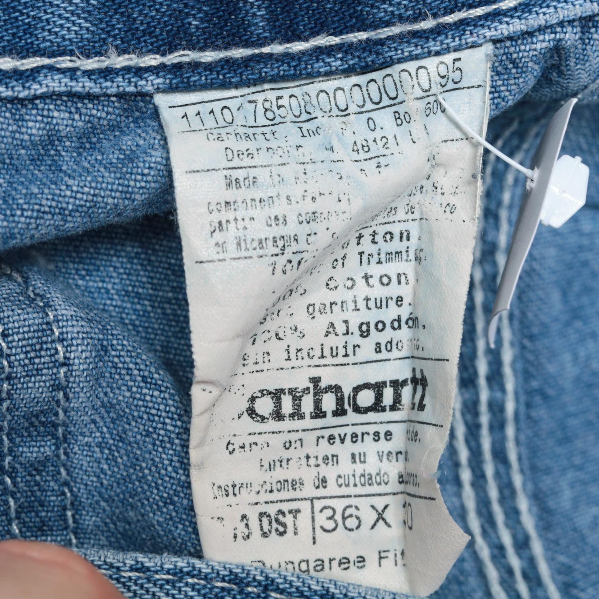 Y2K Carhartt Jeans Men's 36x30 High Waisted Straight Leg Cargo Denim