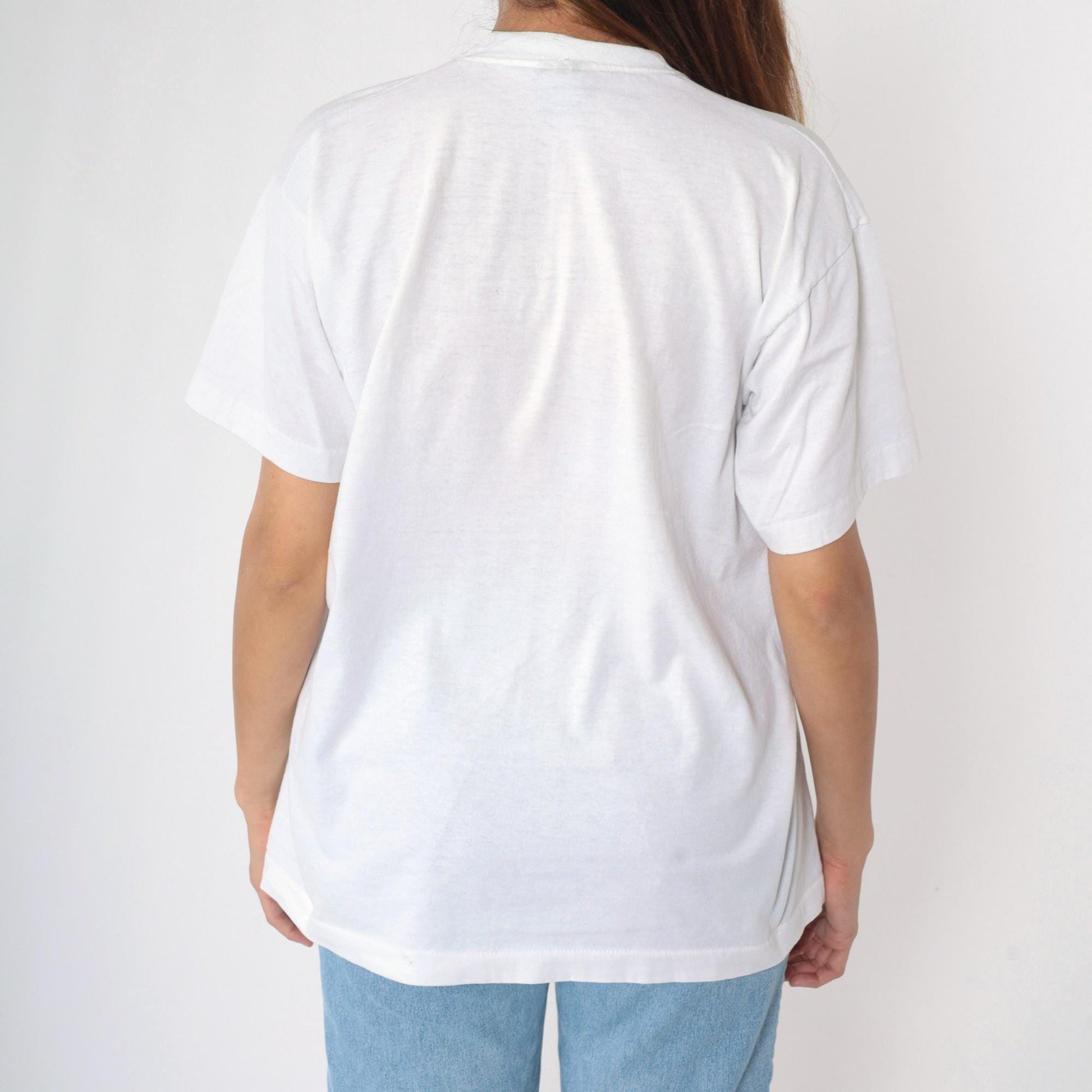 90s Class of '93 Graduation Graphic T-Shirt Neon White Screen Stars Extra Large XL