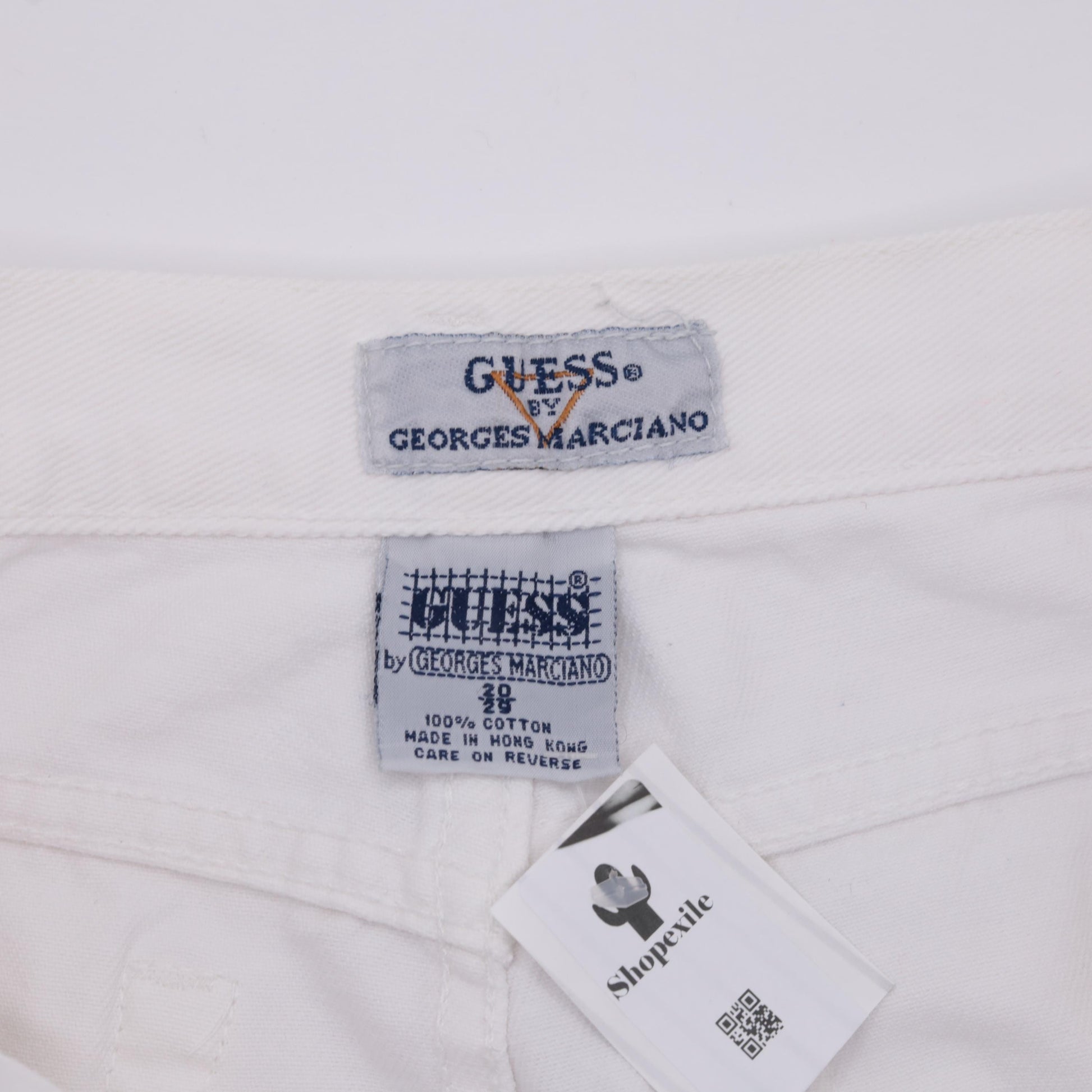 90s Guess White Denim High-Rise Straight-Leg Jeans Small 29