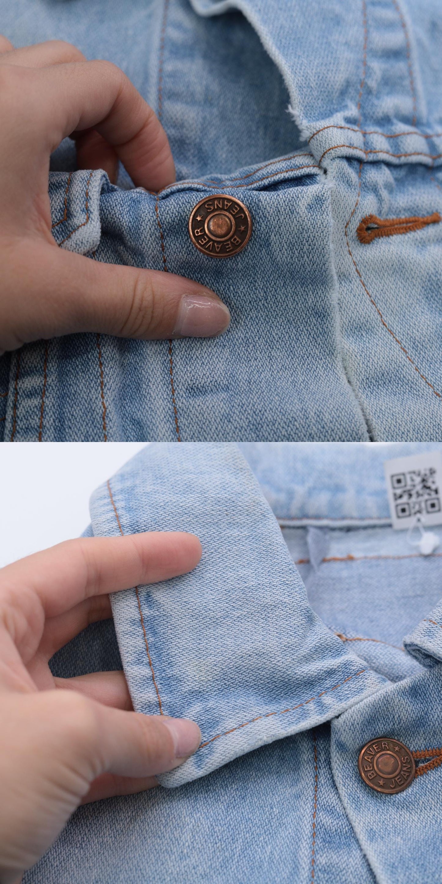 80s Beaver Jeans Light Wash Denim Jacket Men's Medium M