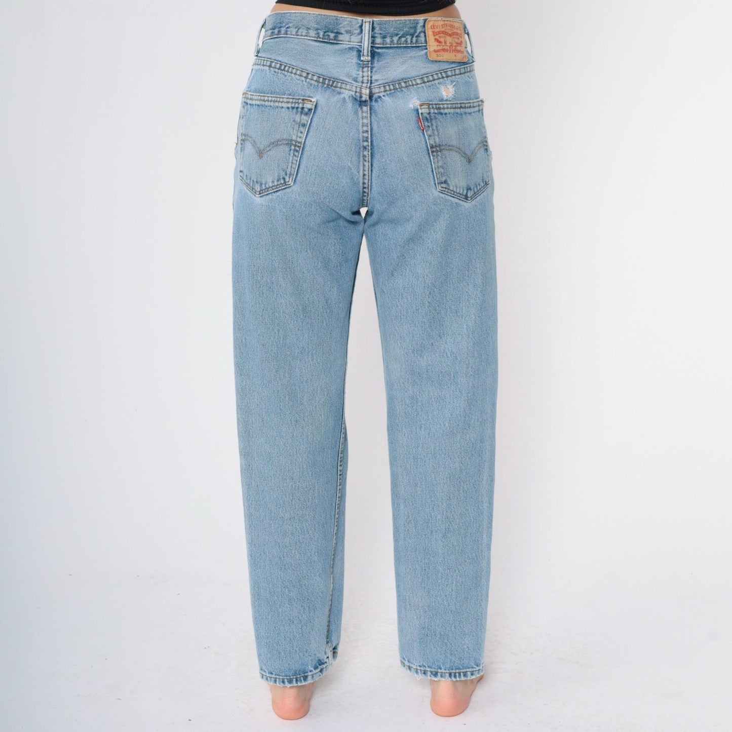 00s Levi's 550 Straight Leg Jeans Blue Denim Distressed Men's 31x32