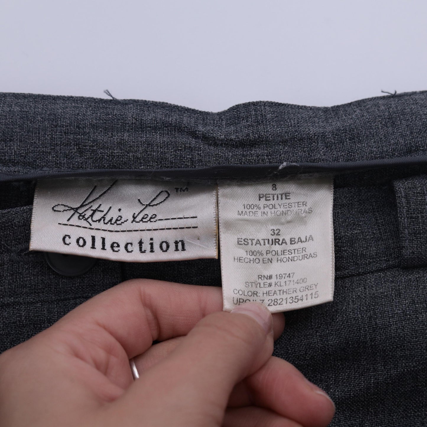 90s Kathie Lee Grey Pleated High-Waist Straight Trousers Small