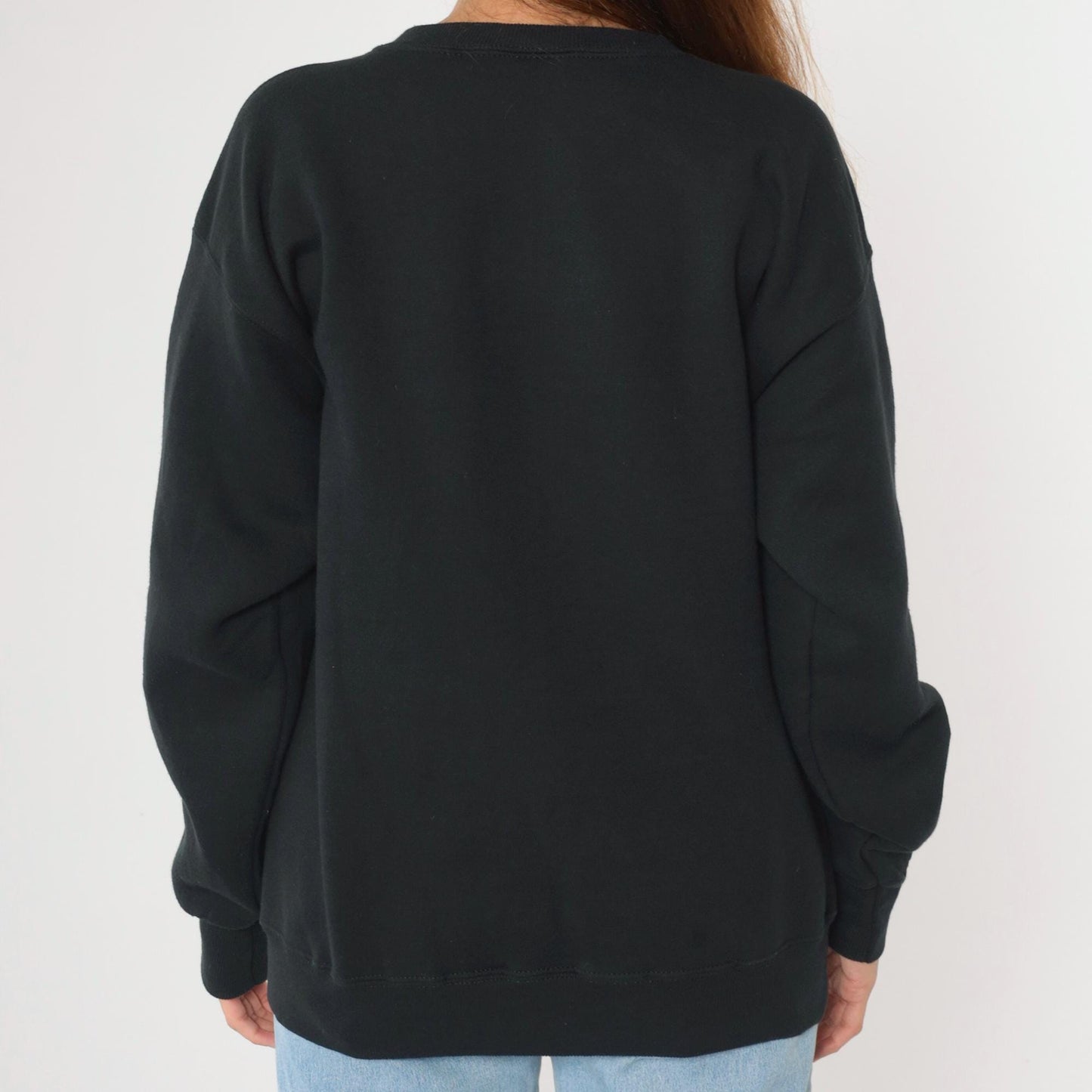 90s UNLV Rebels Embroidered Sweatshirt Black Lee Crewneck Medium