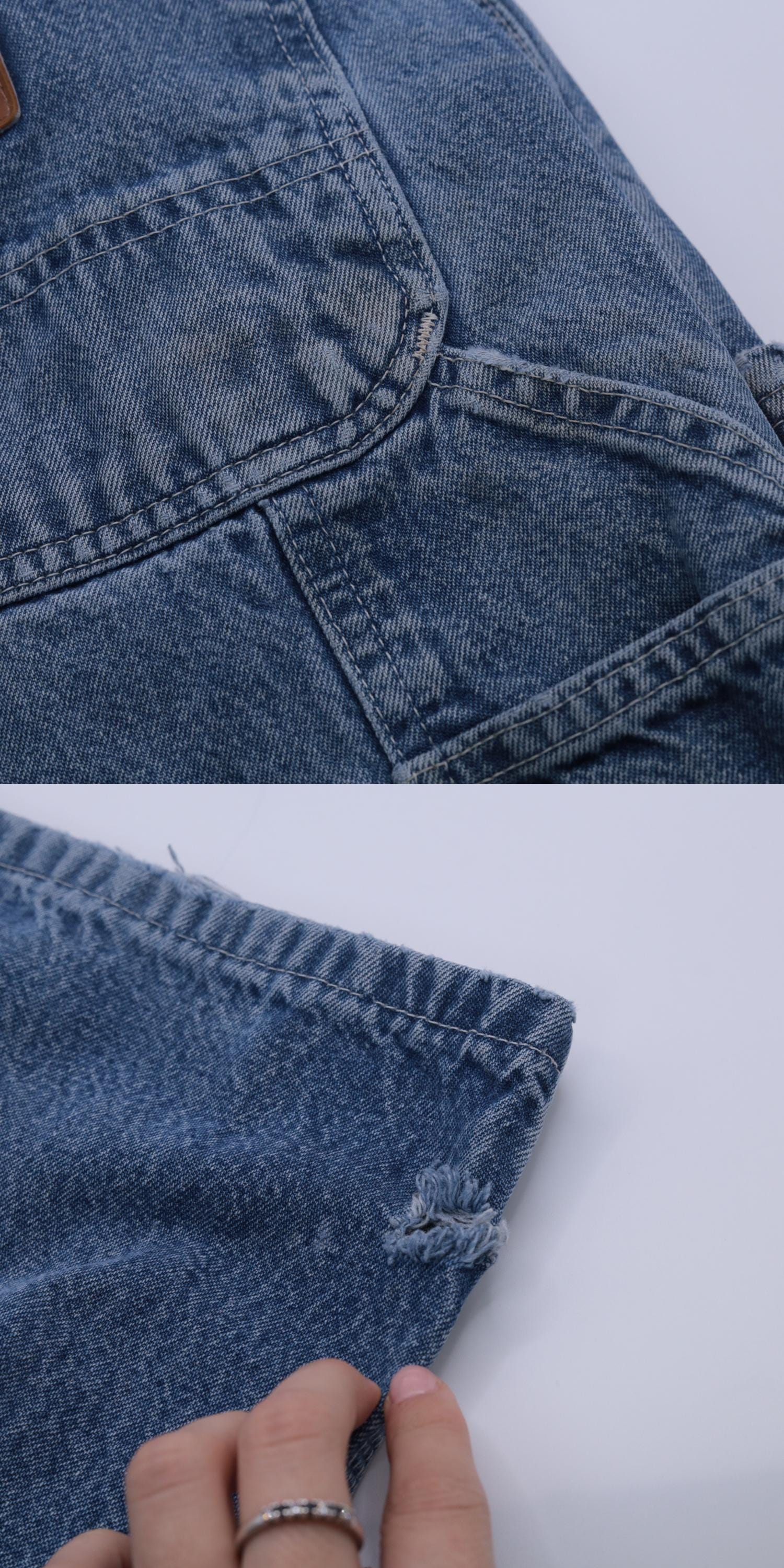 Y2K Carhartt Jeans Men's 36x32 High Waisted Straight Leg Denim Cargo Distressed