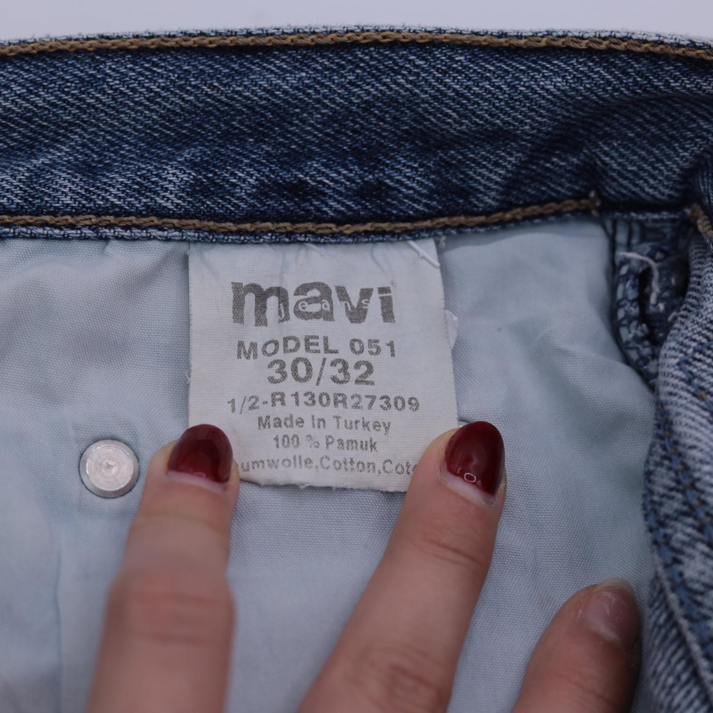 Y2K Mavi High-Waisted Denim Bermuda Shorts Blue Jean Small